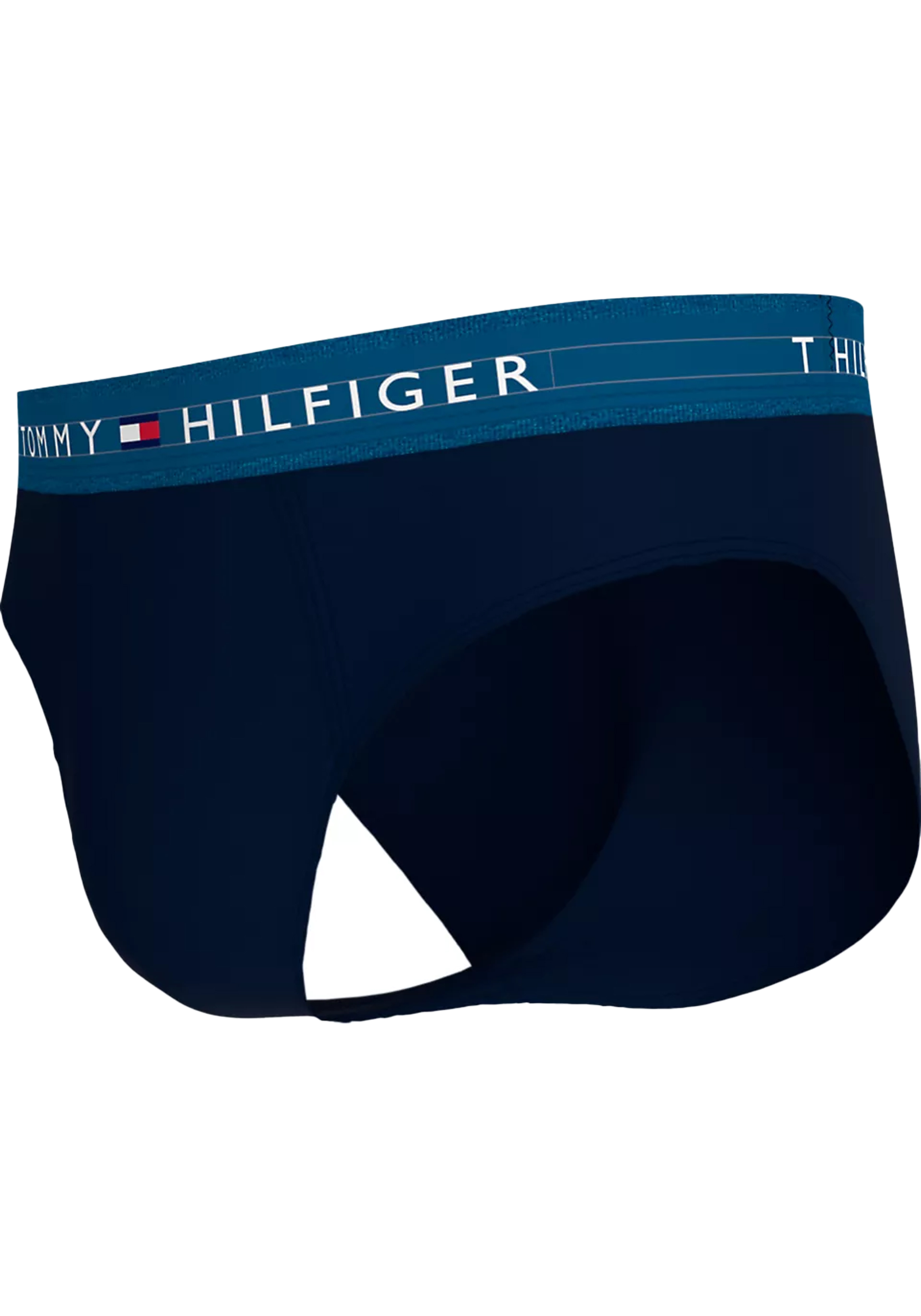 Tommy Hilfiger hipster brief (5-pack), heren slips, blauw met gekleurde tailleband