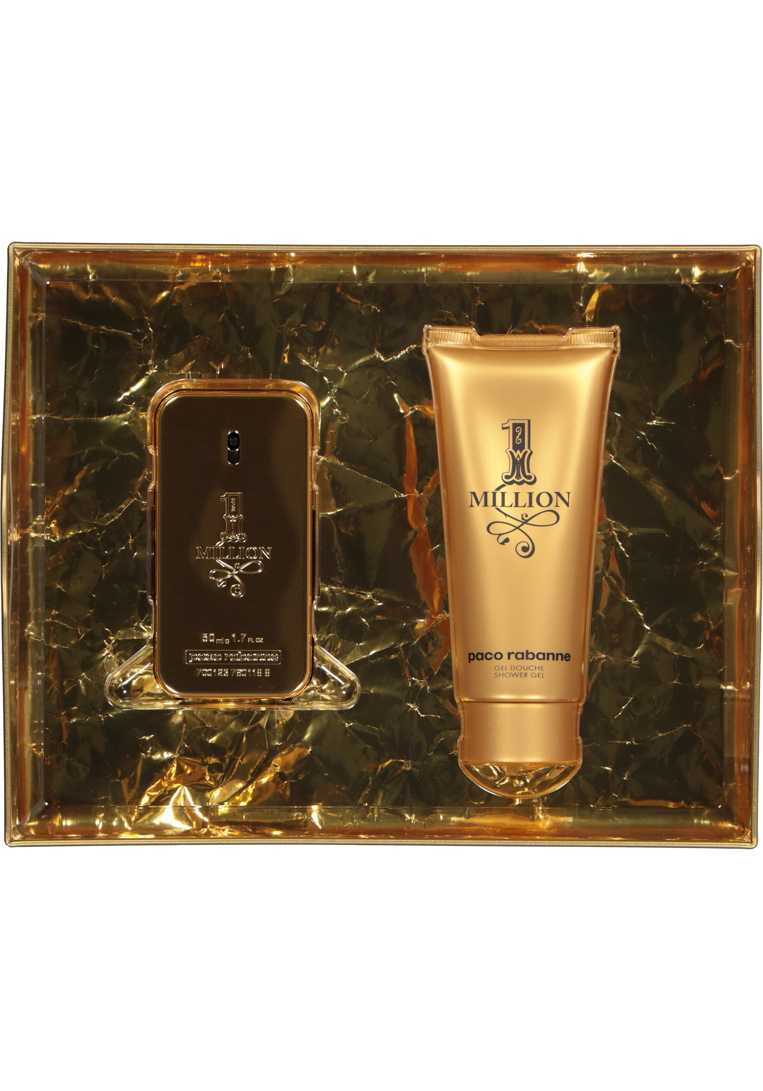 Heren cadeauset: Paco Rabanne 1 Million, Eau de Toilette 50ml spray + shower gel