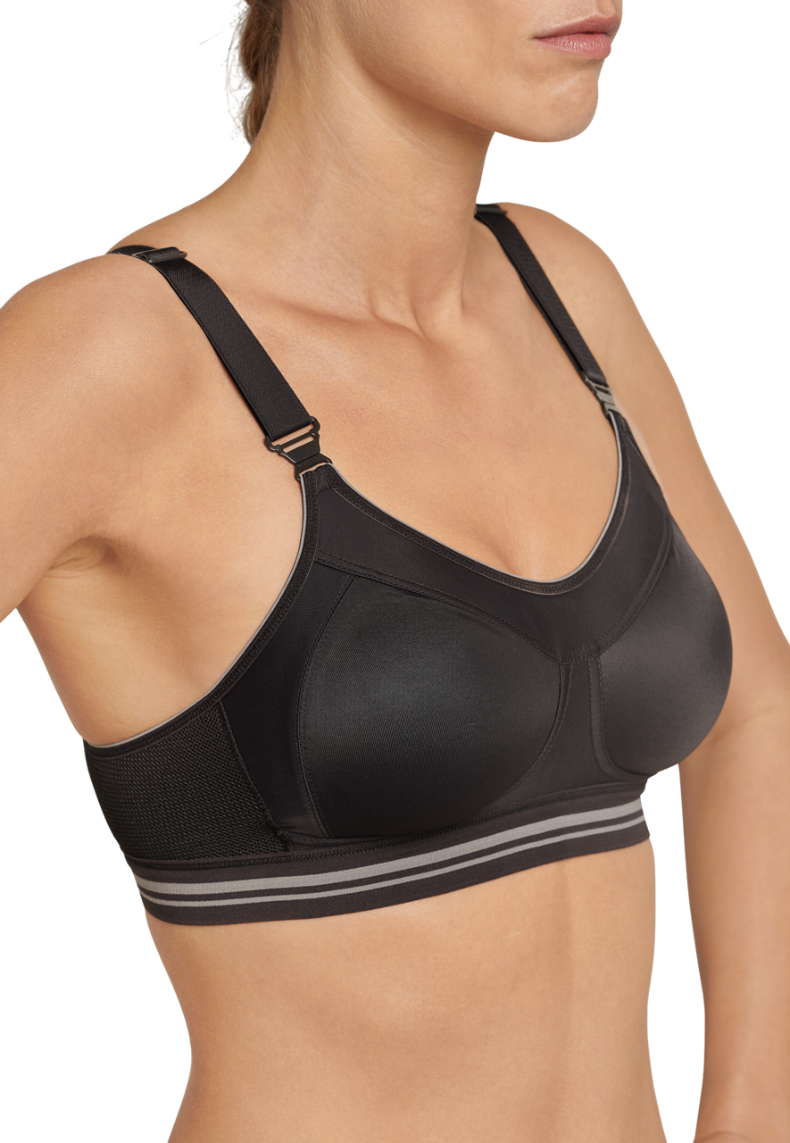 SCHIESSER Sport bh (1-pack), dames sportbeha actief high impact zwart