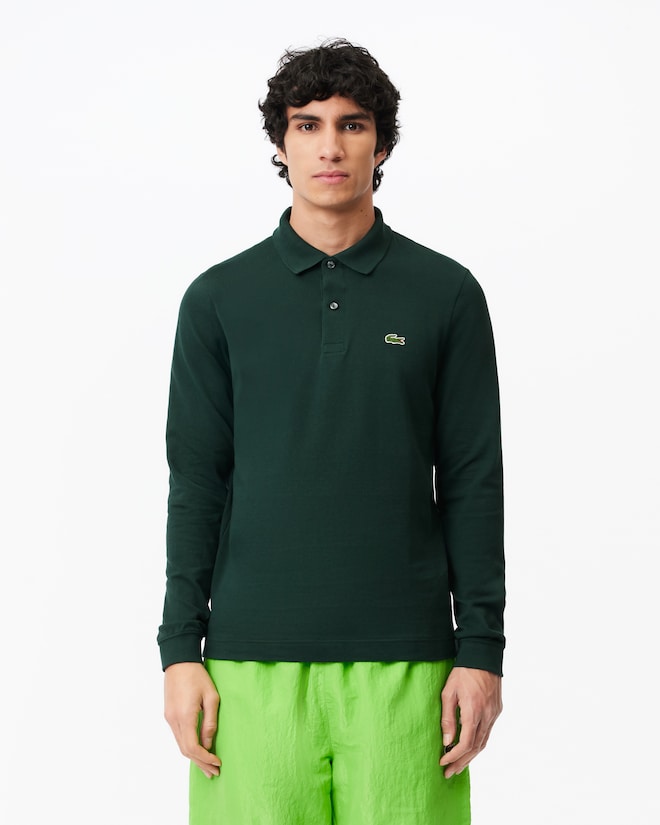 Lacoste Slim Fit polo lange mouw, sinople groen