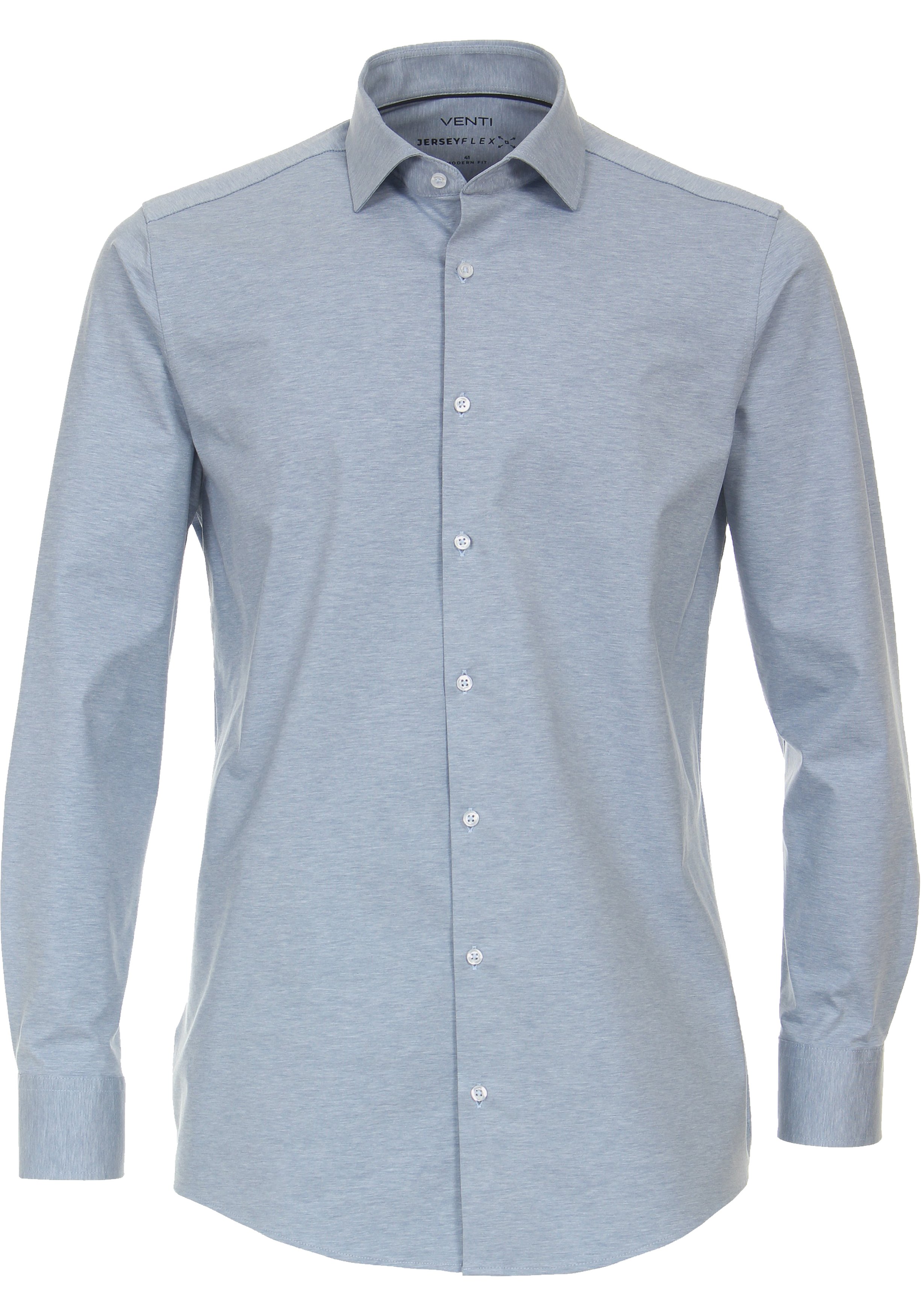 VENTI modern fit overhemd, jersey, blauw