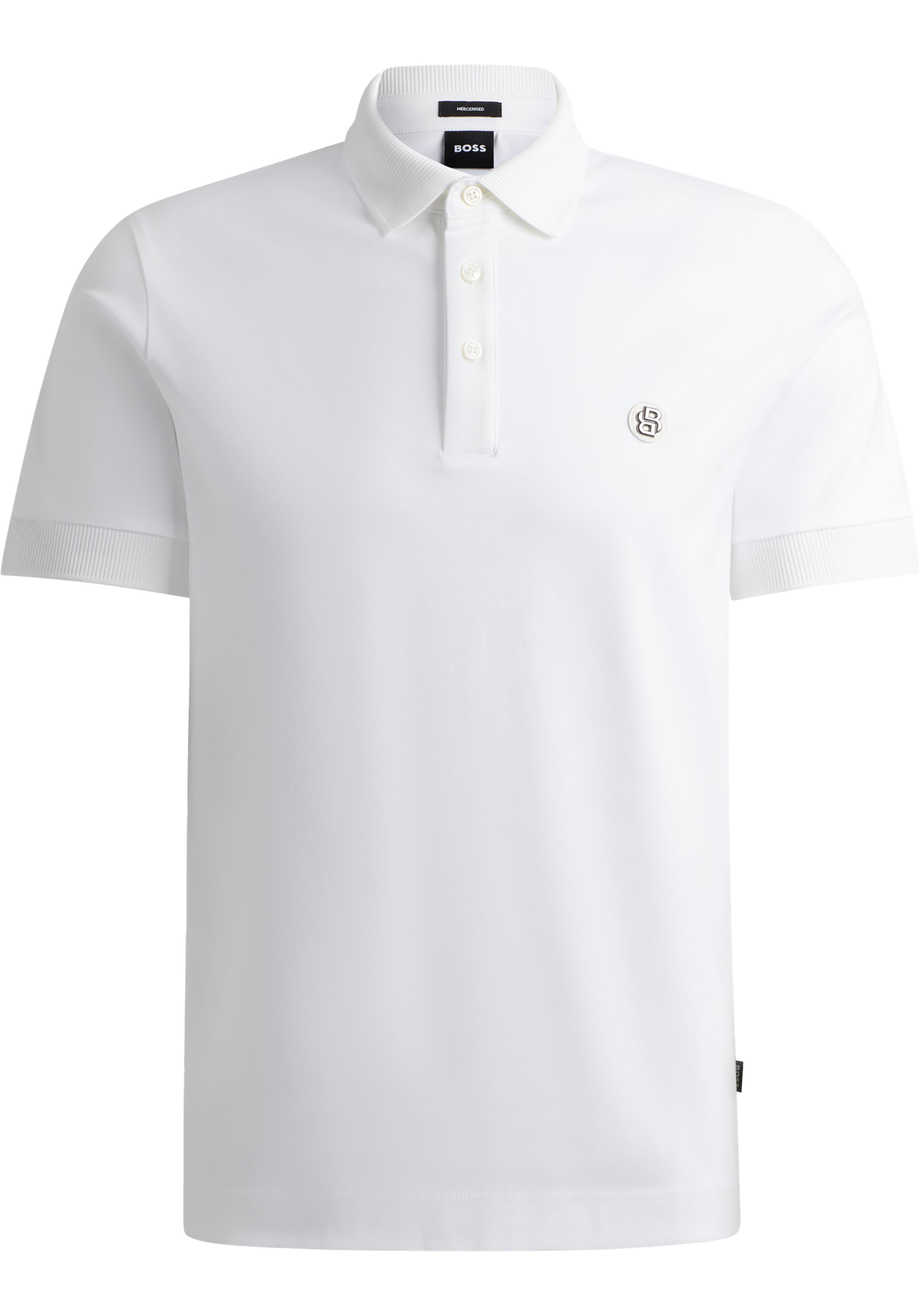 BOSS Parris regular fit heren polo, pique, wit