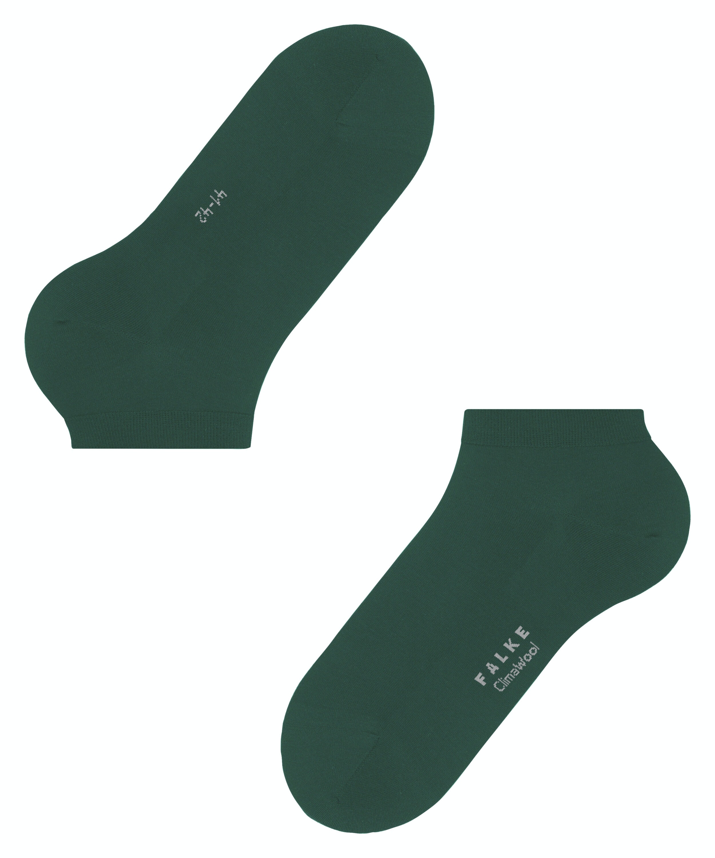 FALKE ClimaWool heren sneakersokken, groen (hunter green)