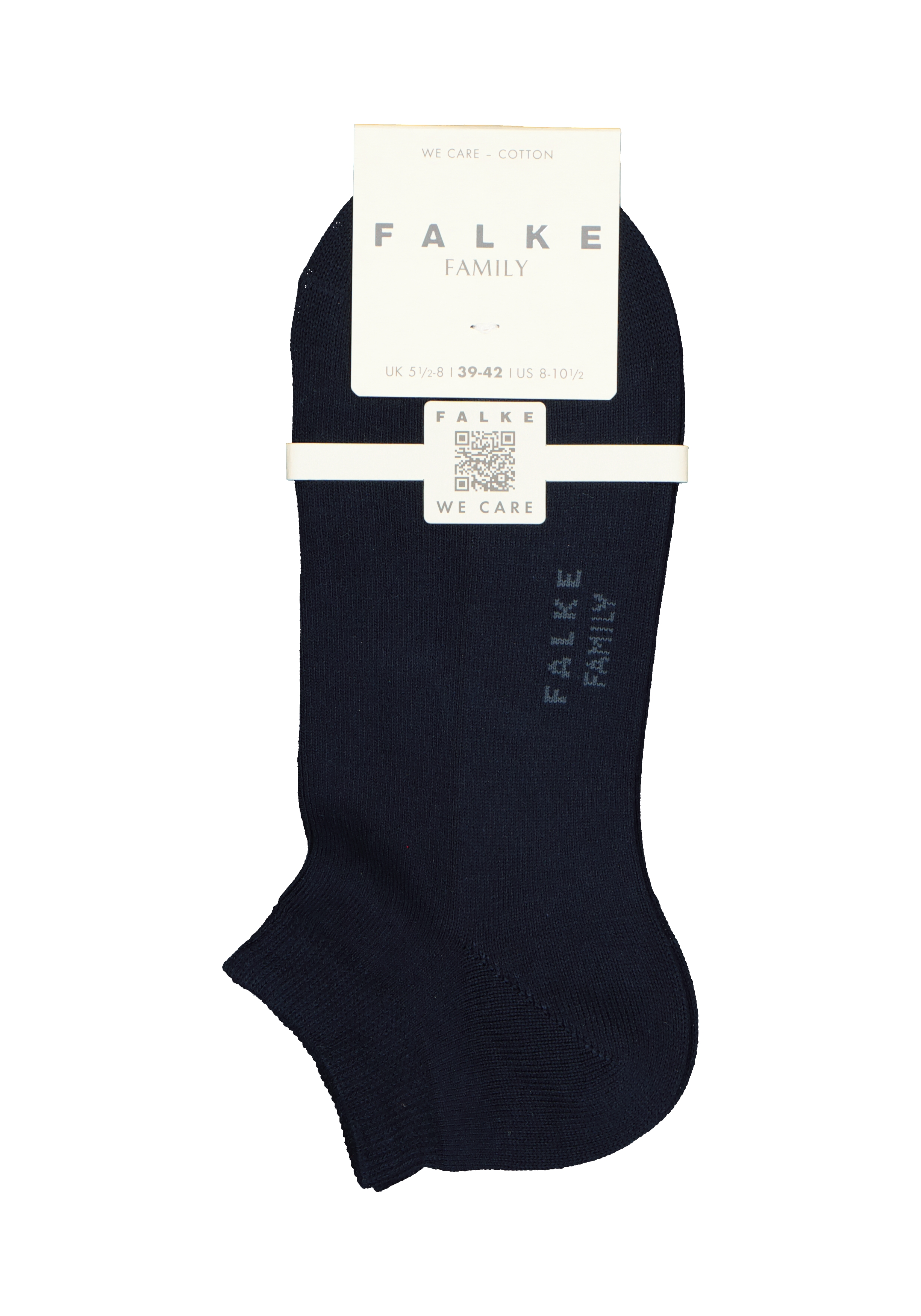 FALKE Family dames enkelsokken, katoen, donker marine blauw (marine)