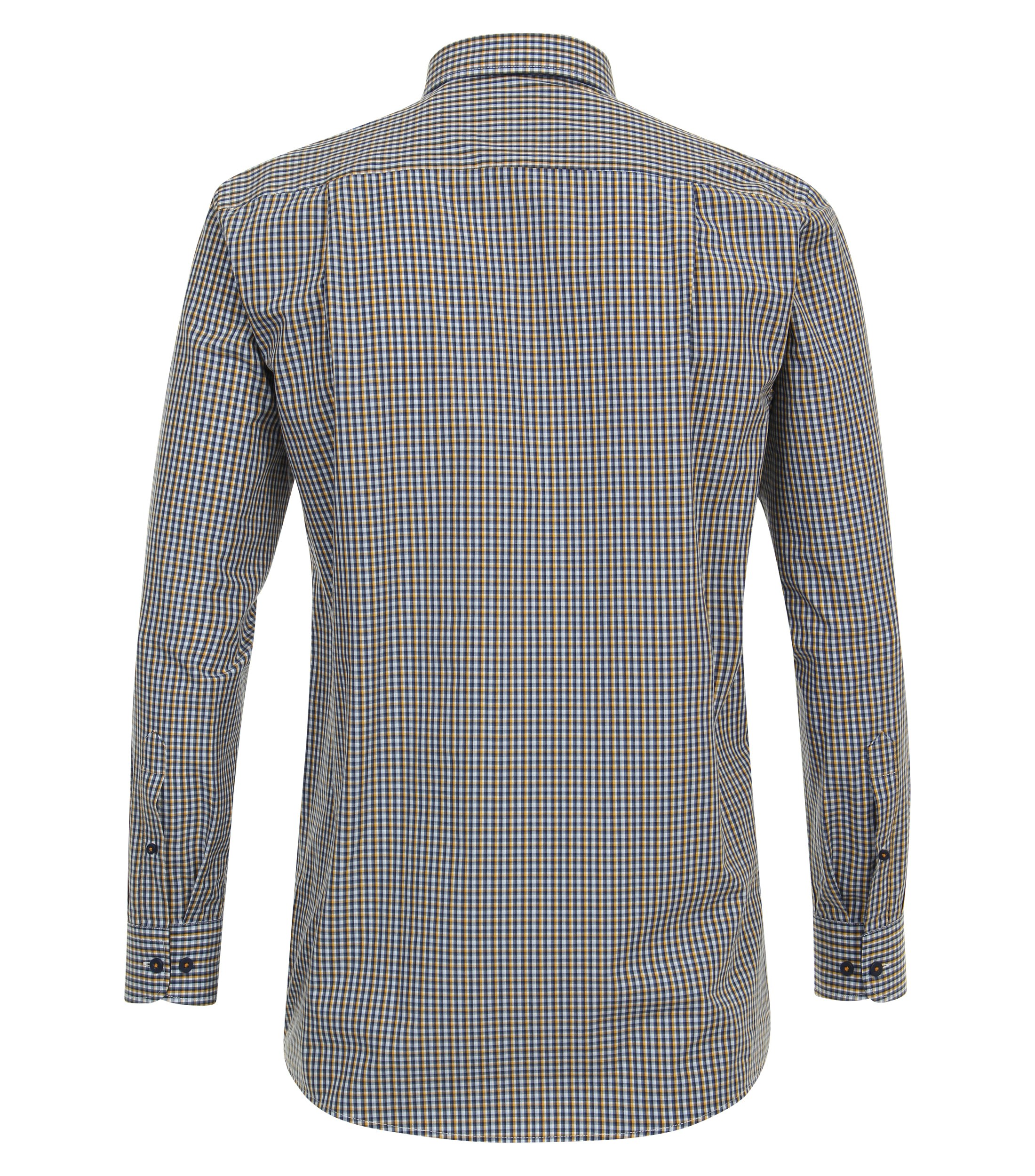 Redmond modern fit overhemd, popeline, blauw geruit