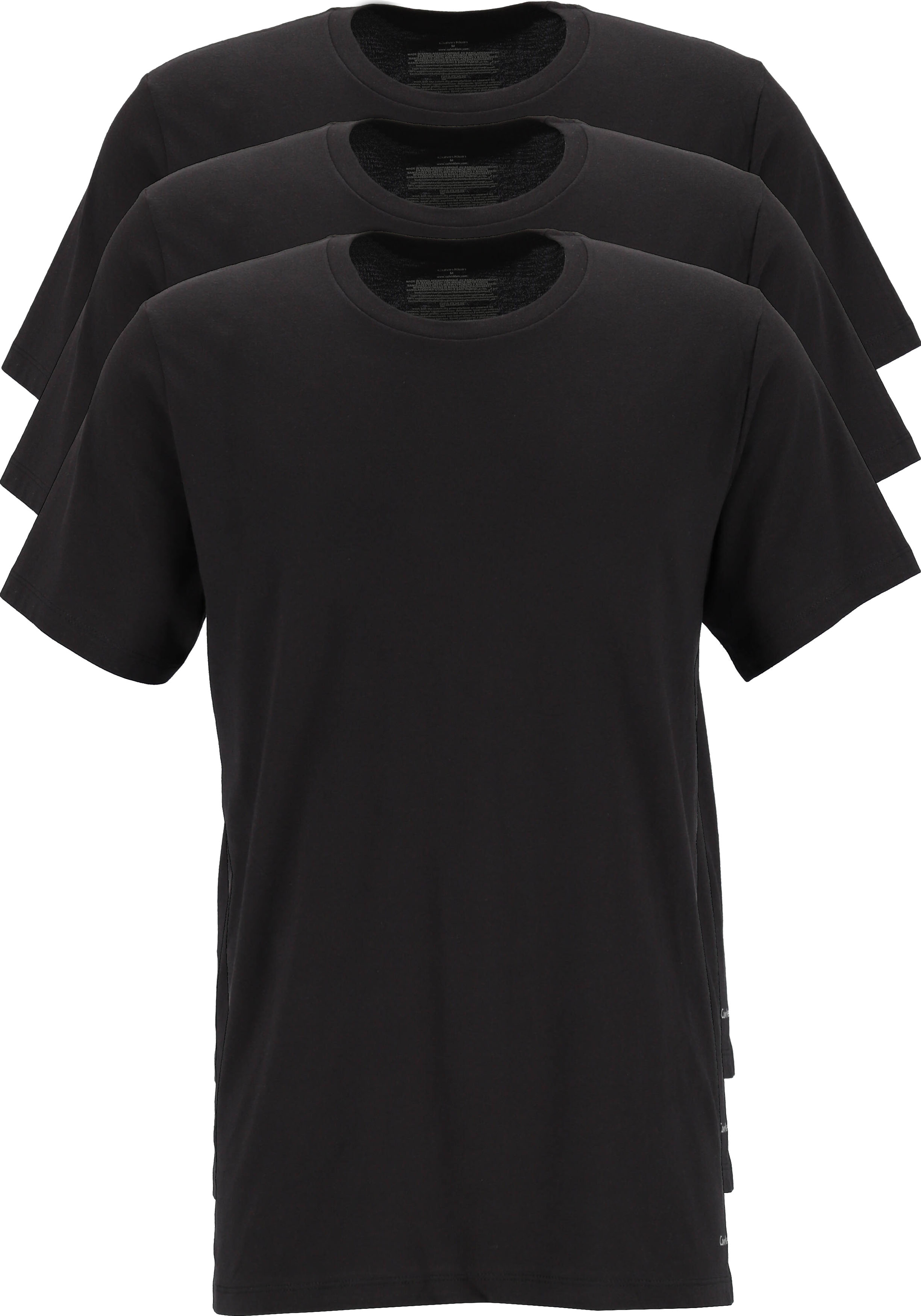Calvin Klein Cotton Classics crew neck T-shirt (3-pack), heren T-shirts O-hals, zwart