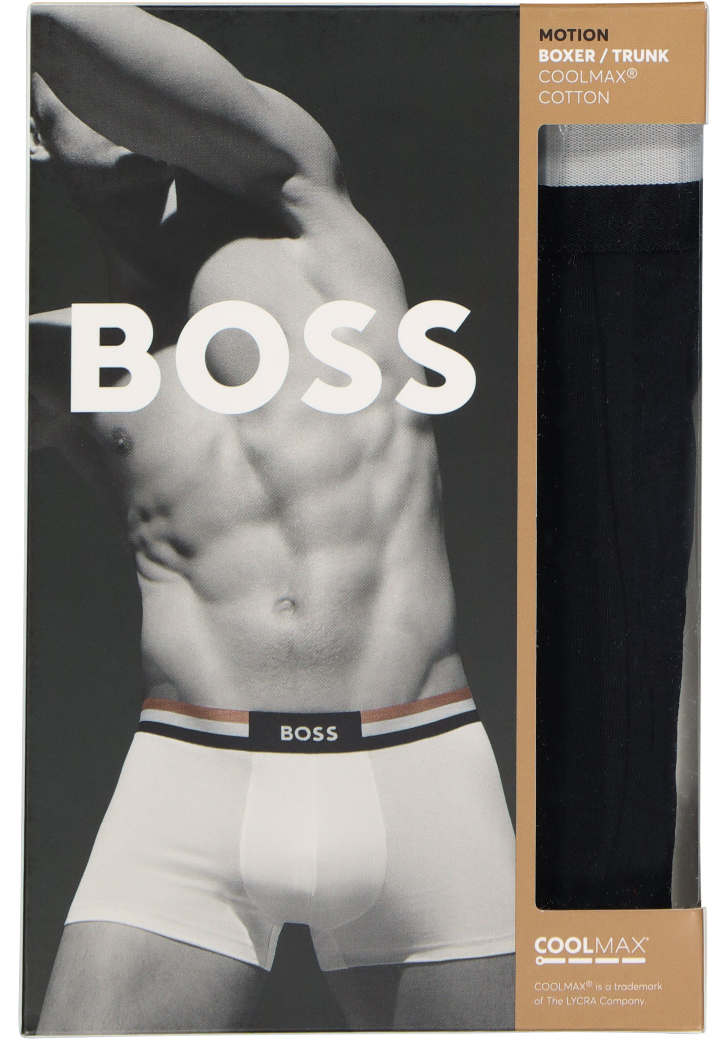 HUGO BOSS Motion trunk (1-pack), heren boxer kort, zwart