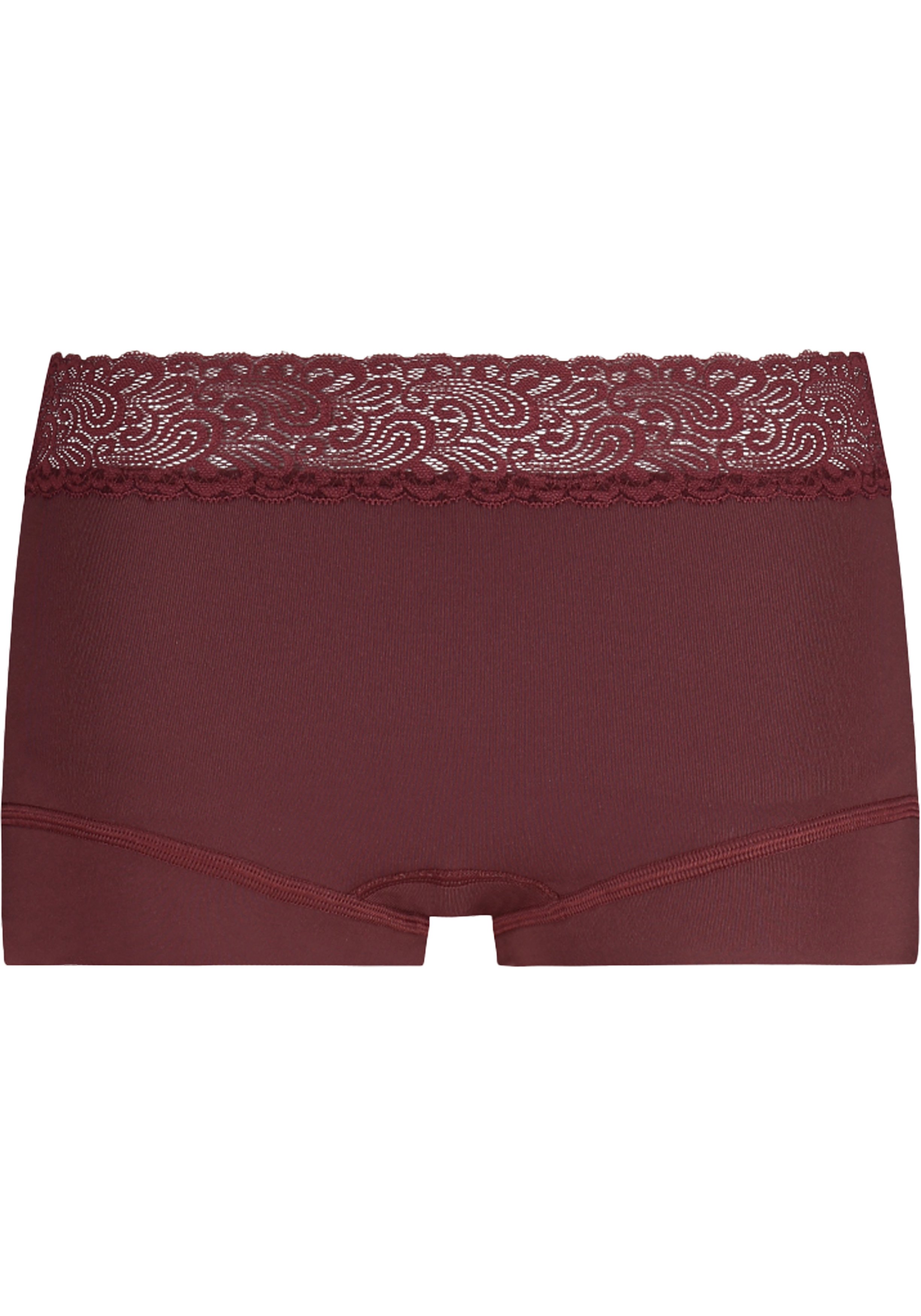 RJ Bodywear Pure Color dames kant short (1-pack), port