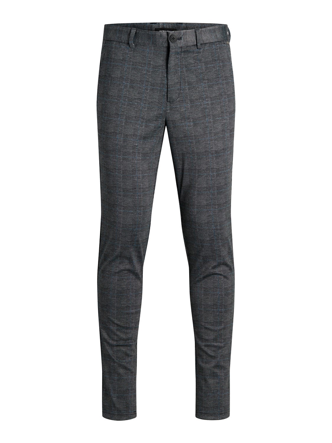 JACK & JONES Marco Phil Dg Check regular fit, heren chino, donkergrijs