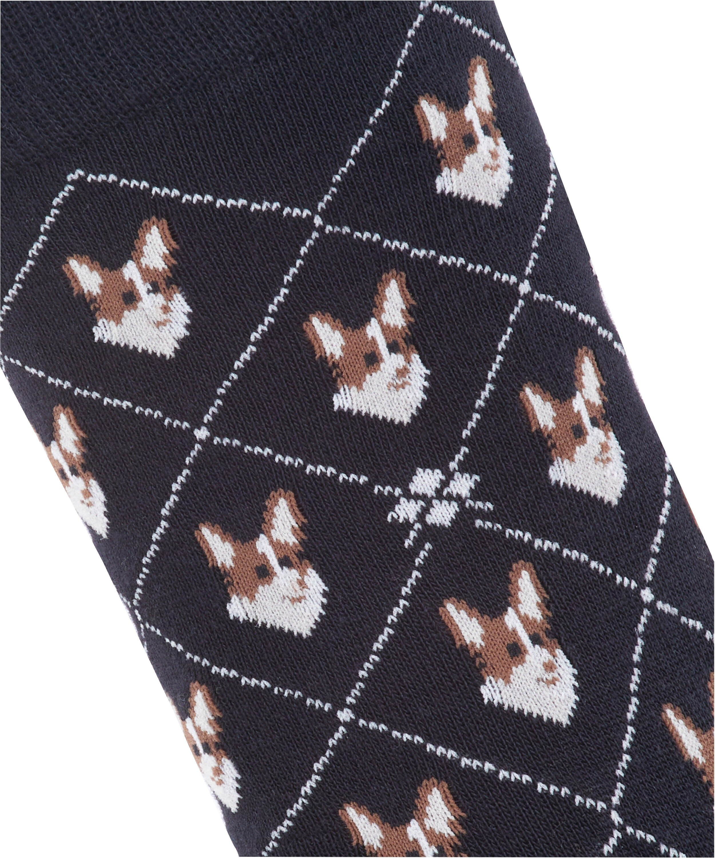 Burlington Corgi damessokken, zwart (black)