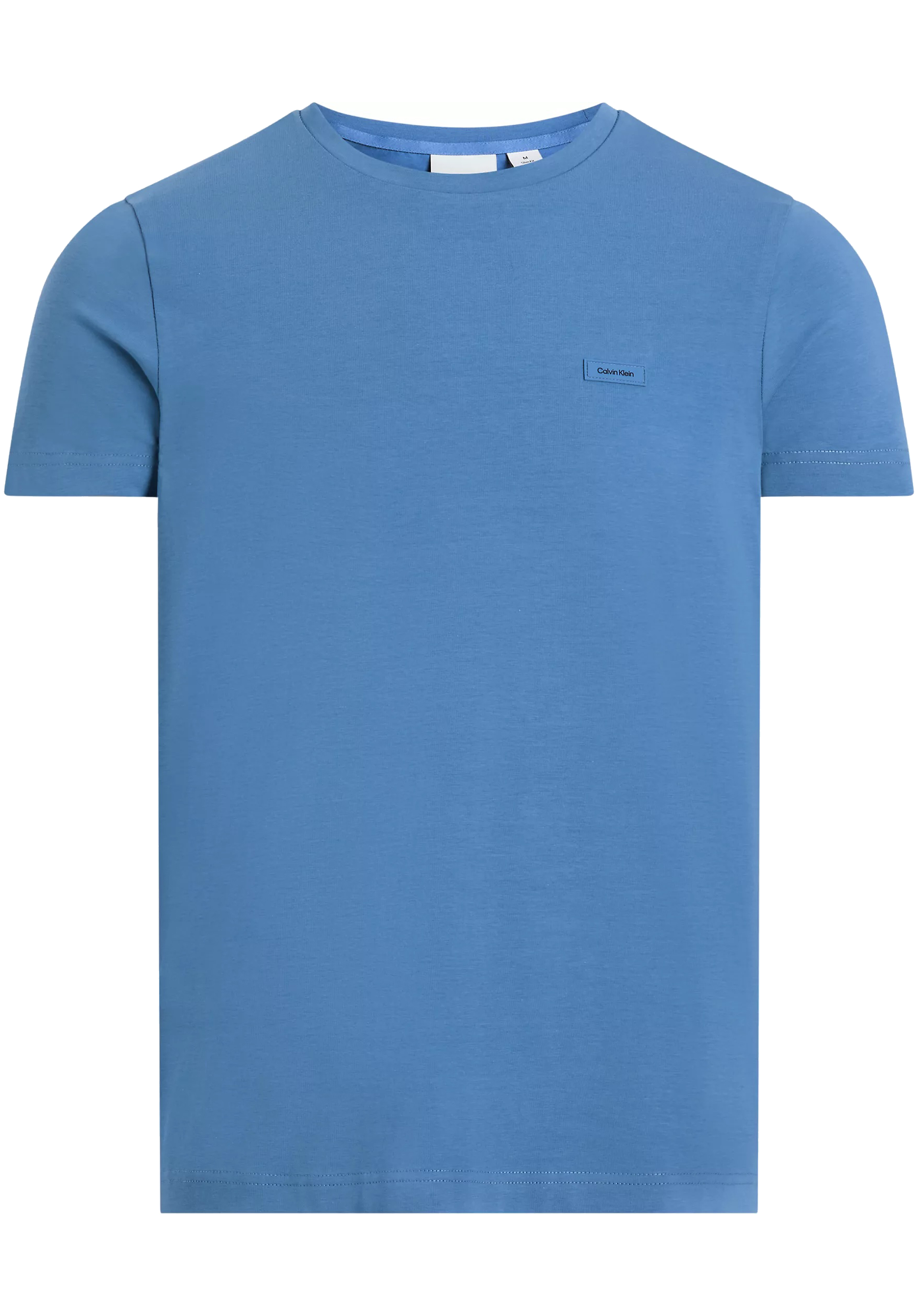 Calvin Klein Stretch Slim Fit T-shirt, heren T-shirt korte mouw O-hals, blauw