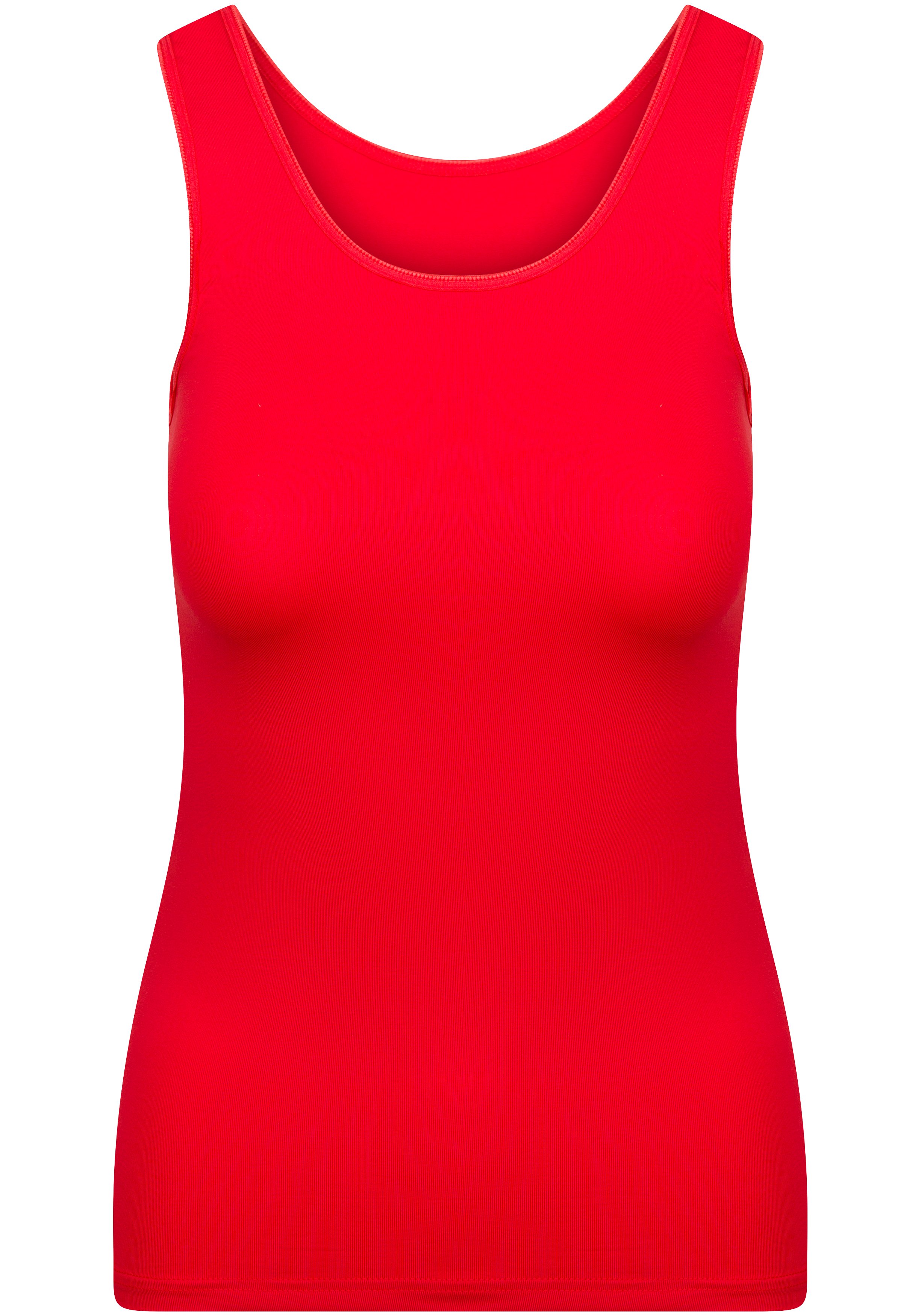 RJ Bodywear Pure Color dames top (1-pack), hemdje met brede banden, rood