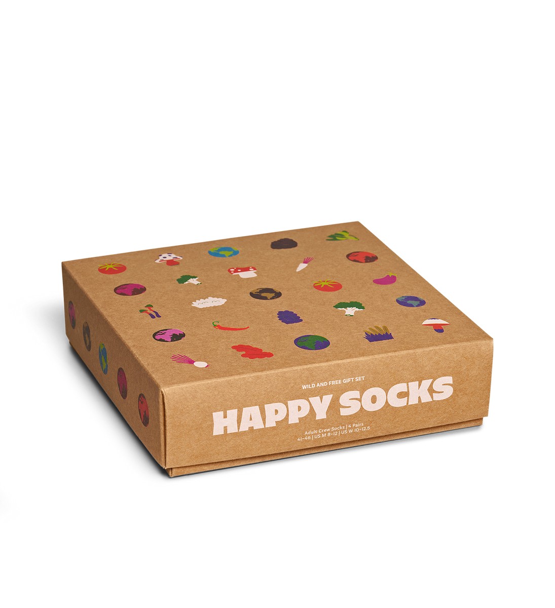 Happy Socks Wild And Free Socks Gift Set (4-pack), unisex sokken in cadeauverpakking