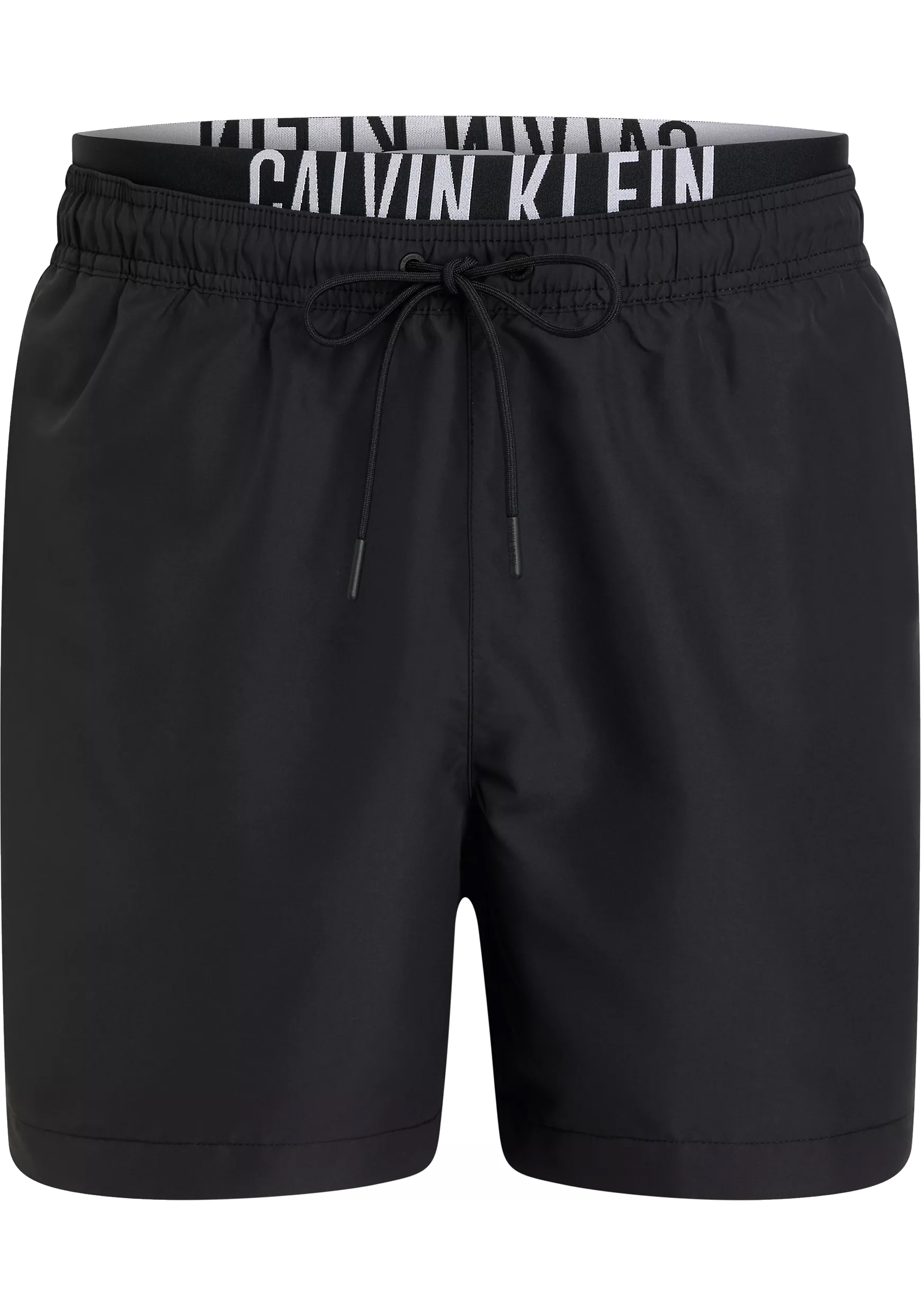 Calvin Klein Medium Drawstring Double Waistband swimshort, heren zwembroek, zwart