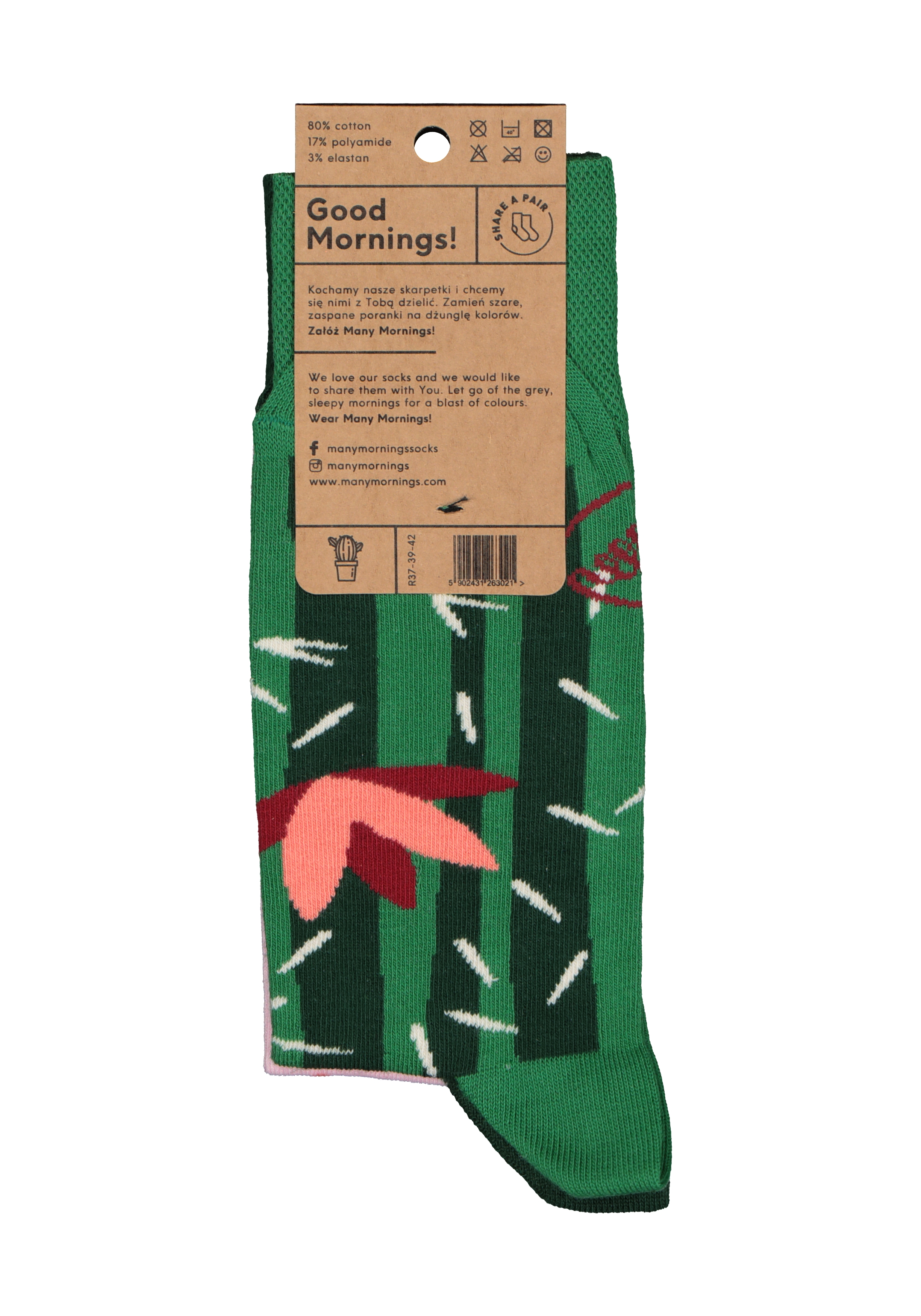 Many Mornings unisex sokken Summer Cactus