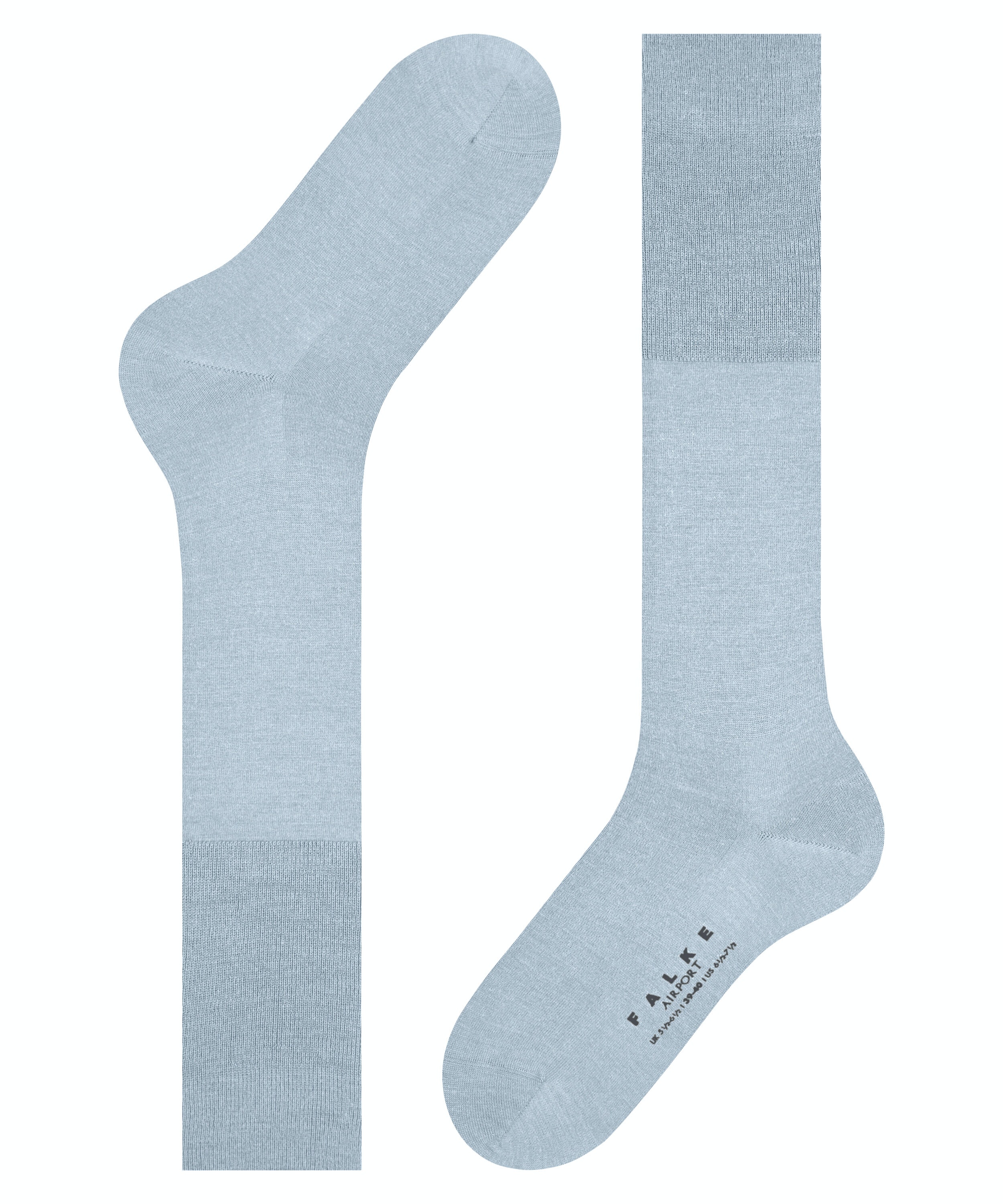 FALKE Airport heren kniekousen, blauw (light blue)