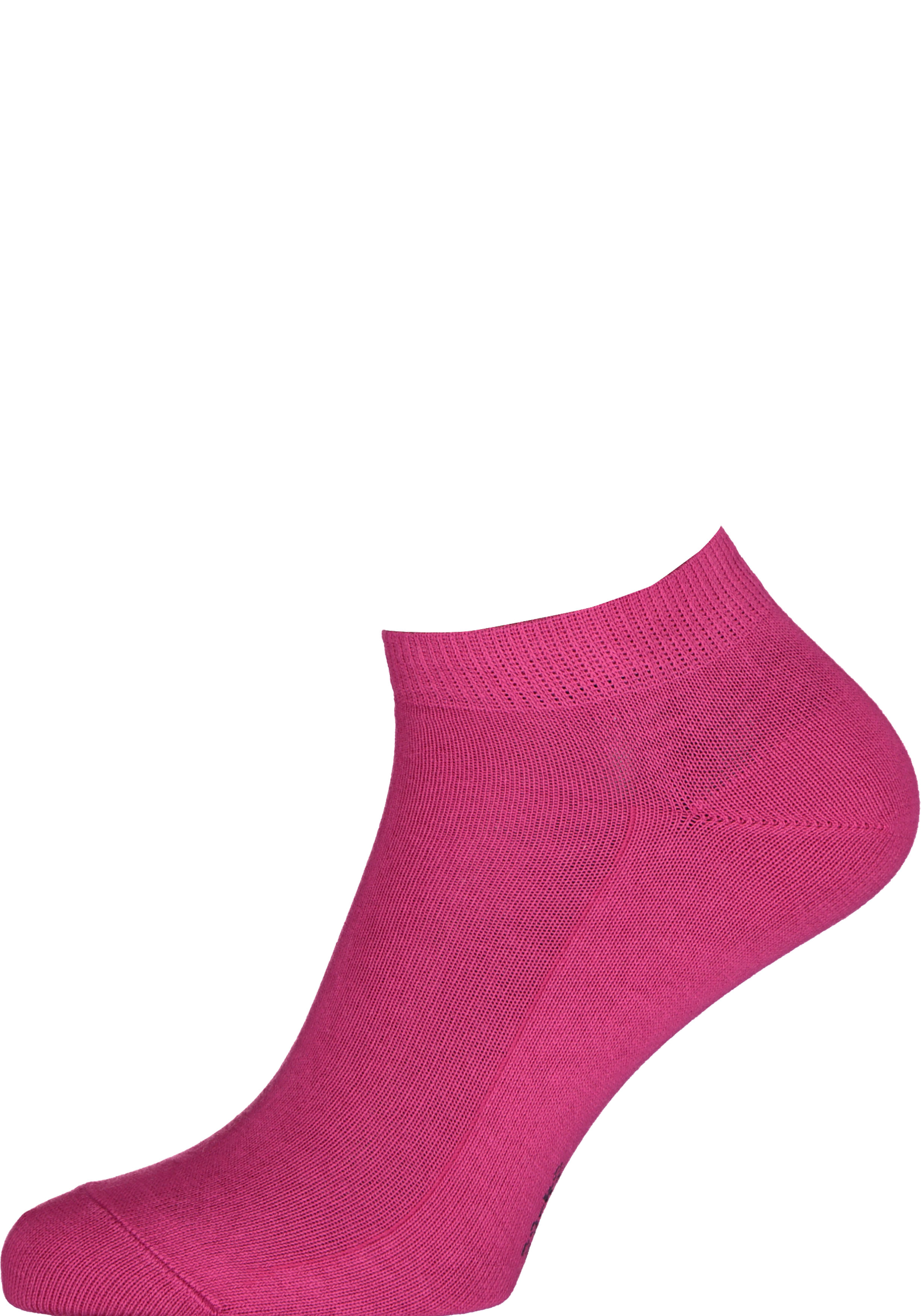 FALKE Family dames enkelsokken, katoen, fuchsia roze (berry)