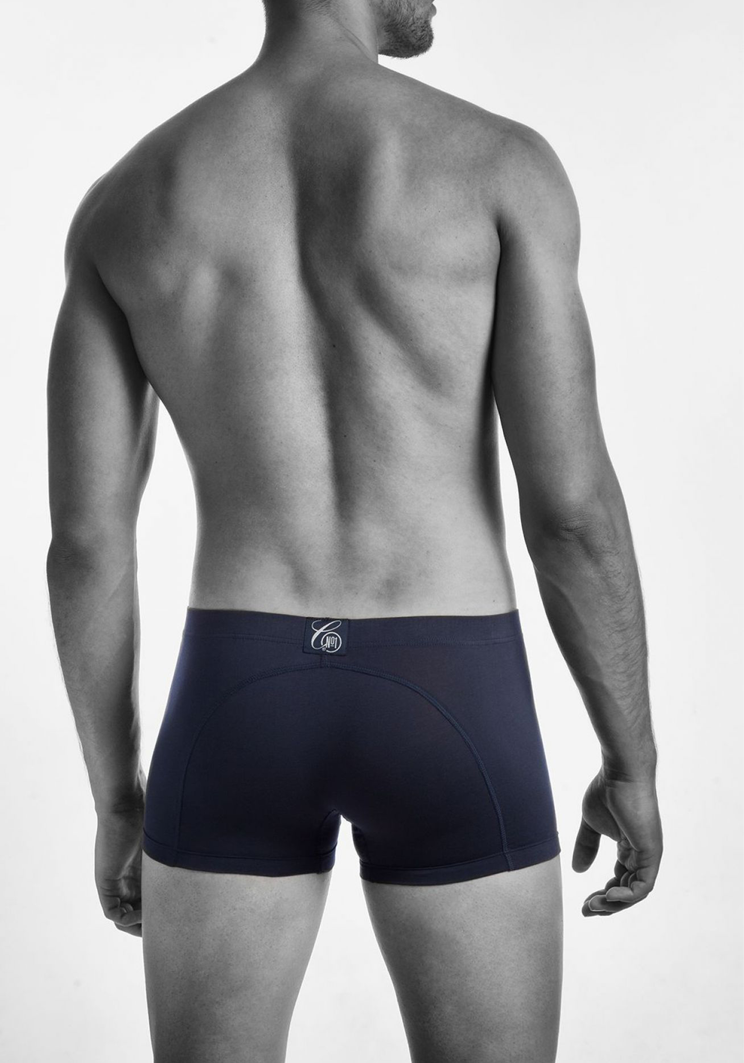 Claesen's Cls No.1 normale lengte boxer (2-pack), heren pima medium boxer, blauw