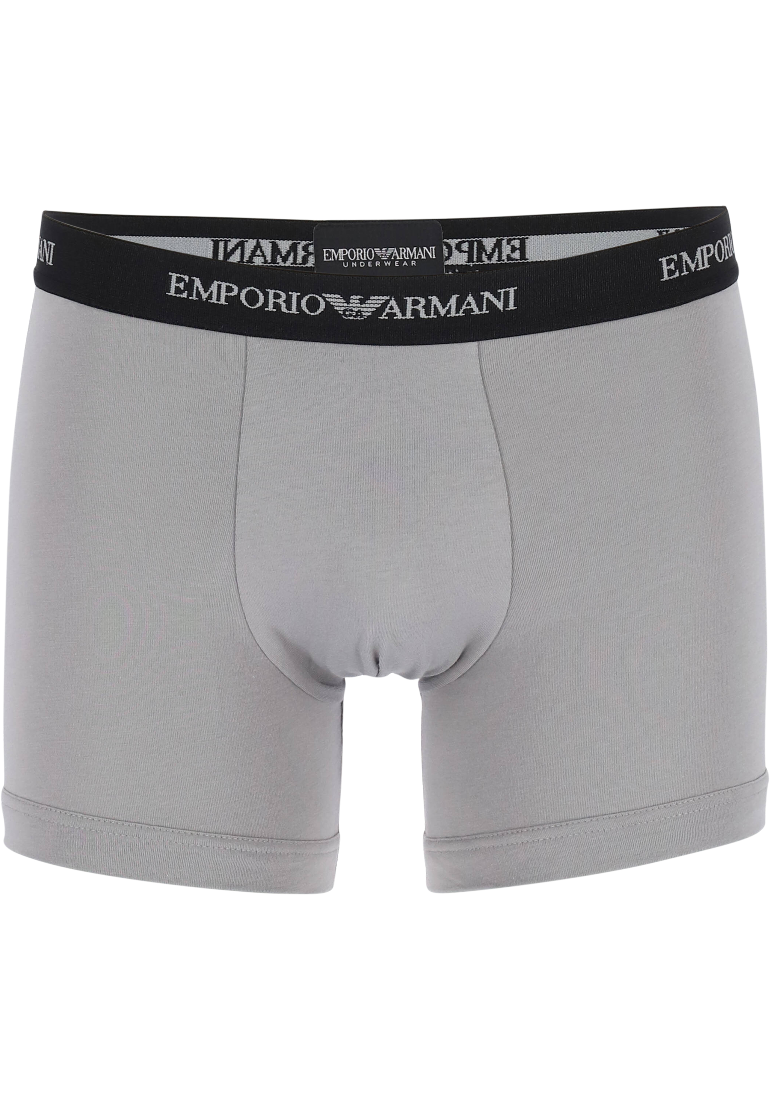 Emporio Armani Boxers Essential Core (2-pack), heren boxers normale lengte, blauw en grijs  