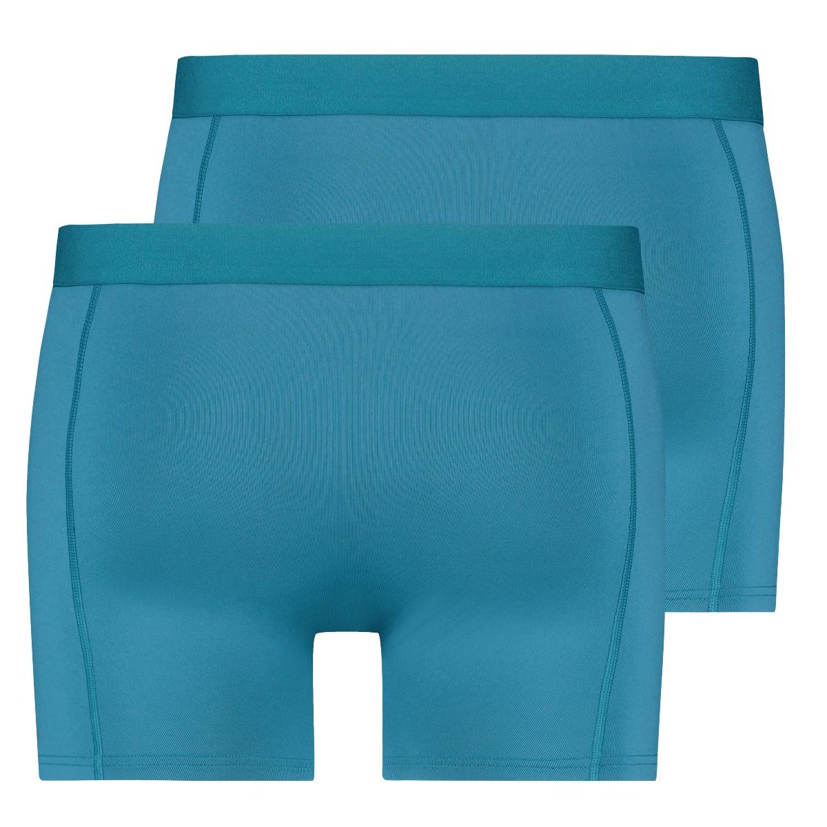 RJ Bodywear Pure Color Jort boxer (2-pack), heren boxer lang, petrol