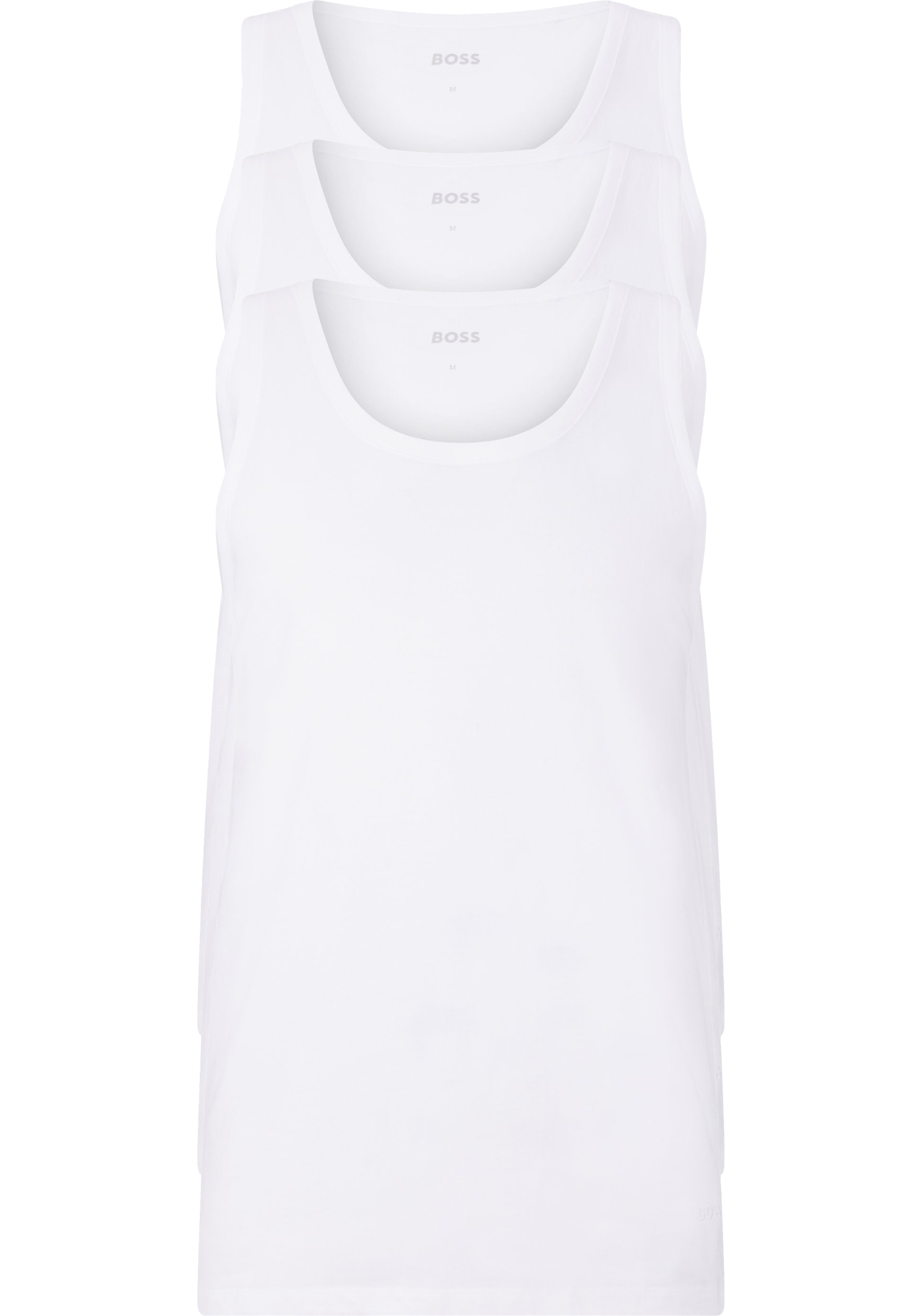 HUGO BOSS Classic Tanktops regular fit (3-pack), heren singlets O-hals, wit