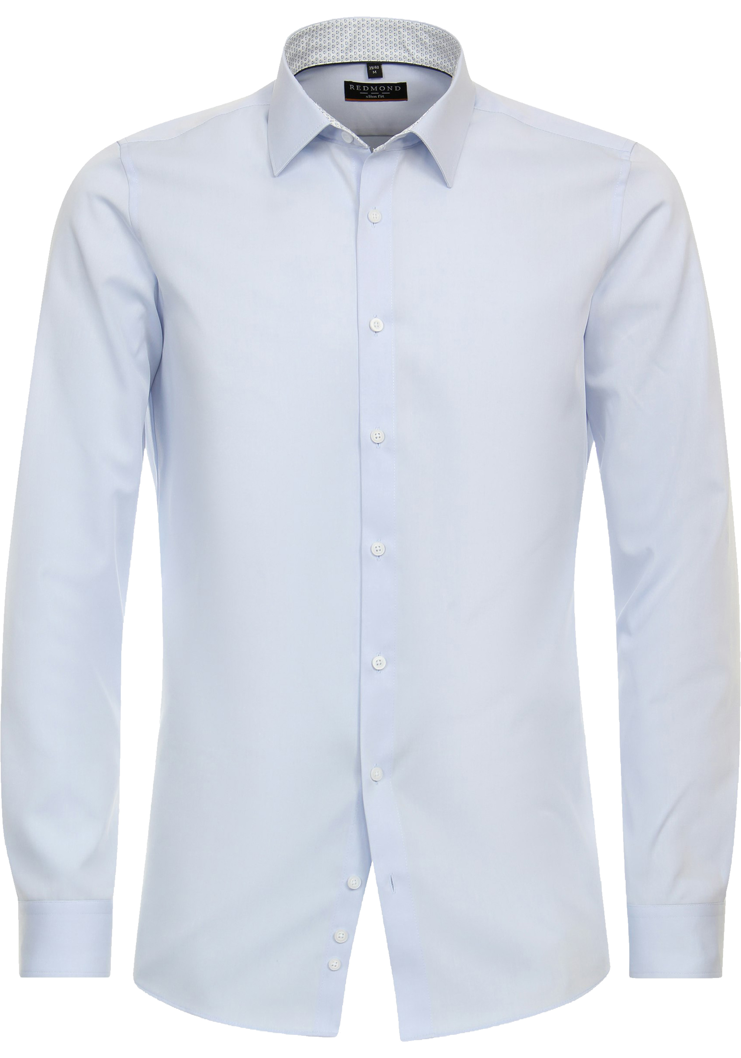 Redmond slim fit overhemd, popeline, blauw