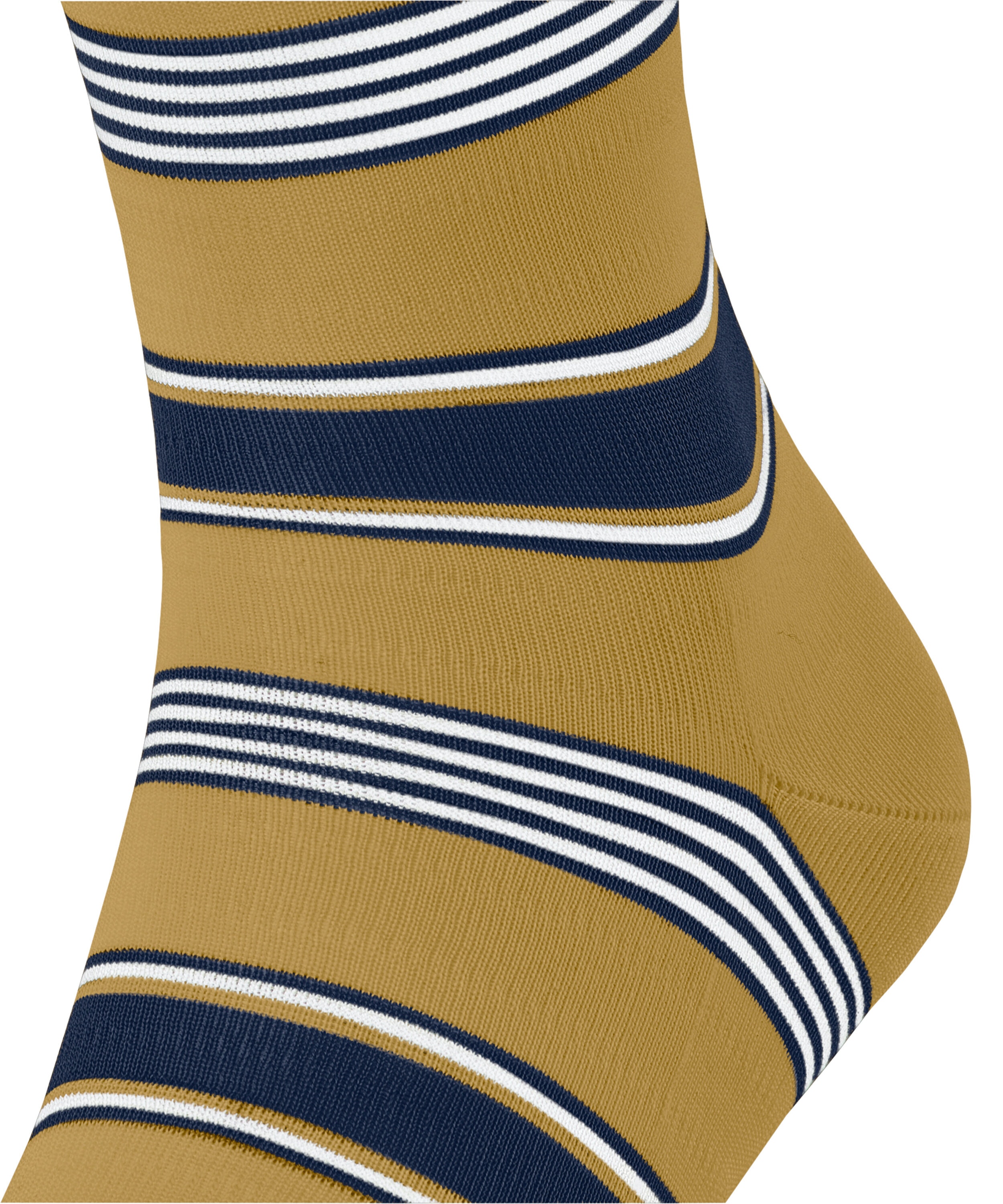 FALKE Marina Stripe herensokken, licht olijfgroen (brass)