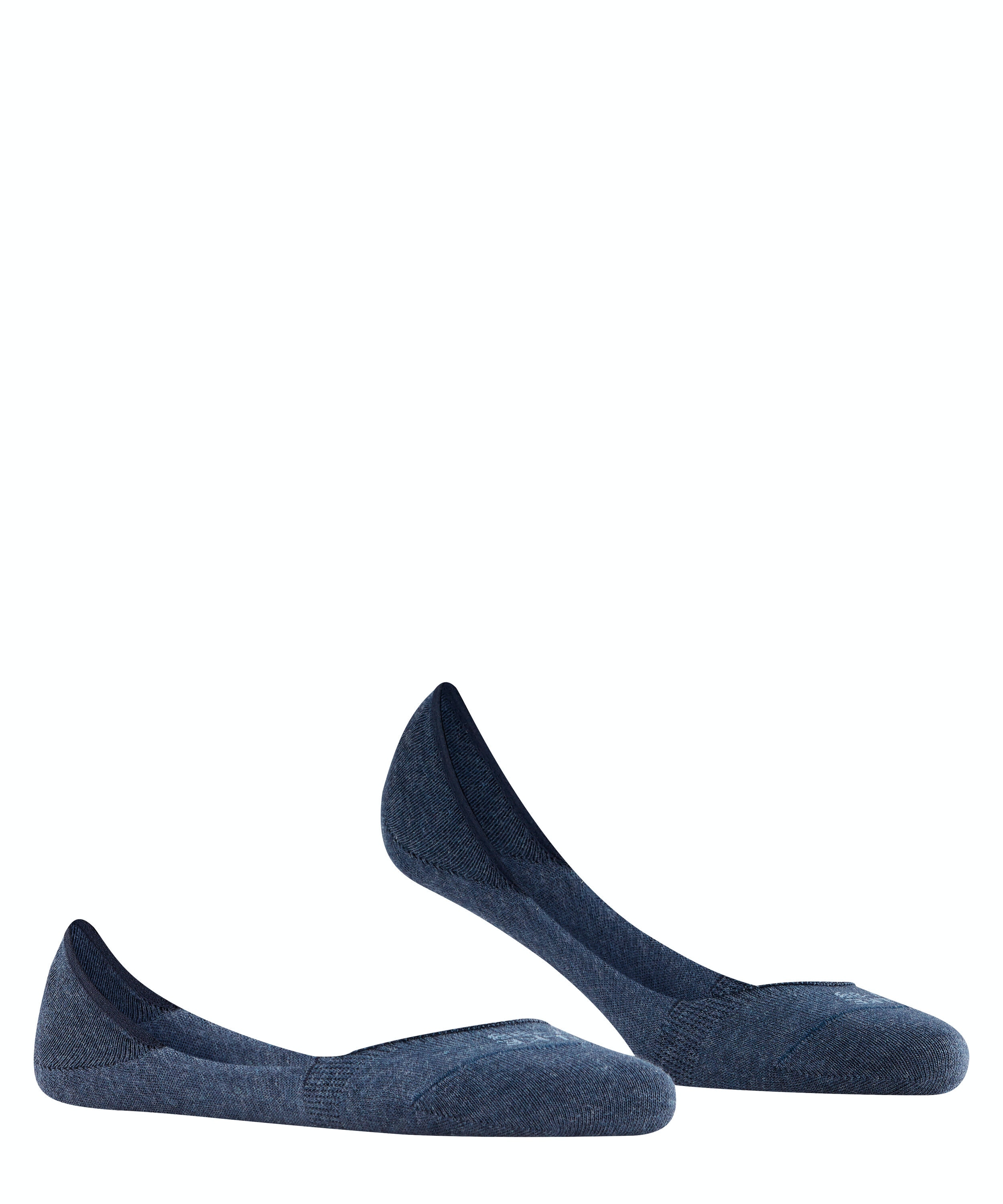 FALKE Step Medium Cut dames kousenvoetjes, donkerblauw (navy melangeange)