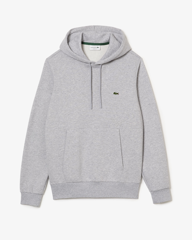 Lacoste heren hoodie sweatshirt, lichtgrijs melange