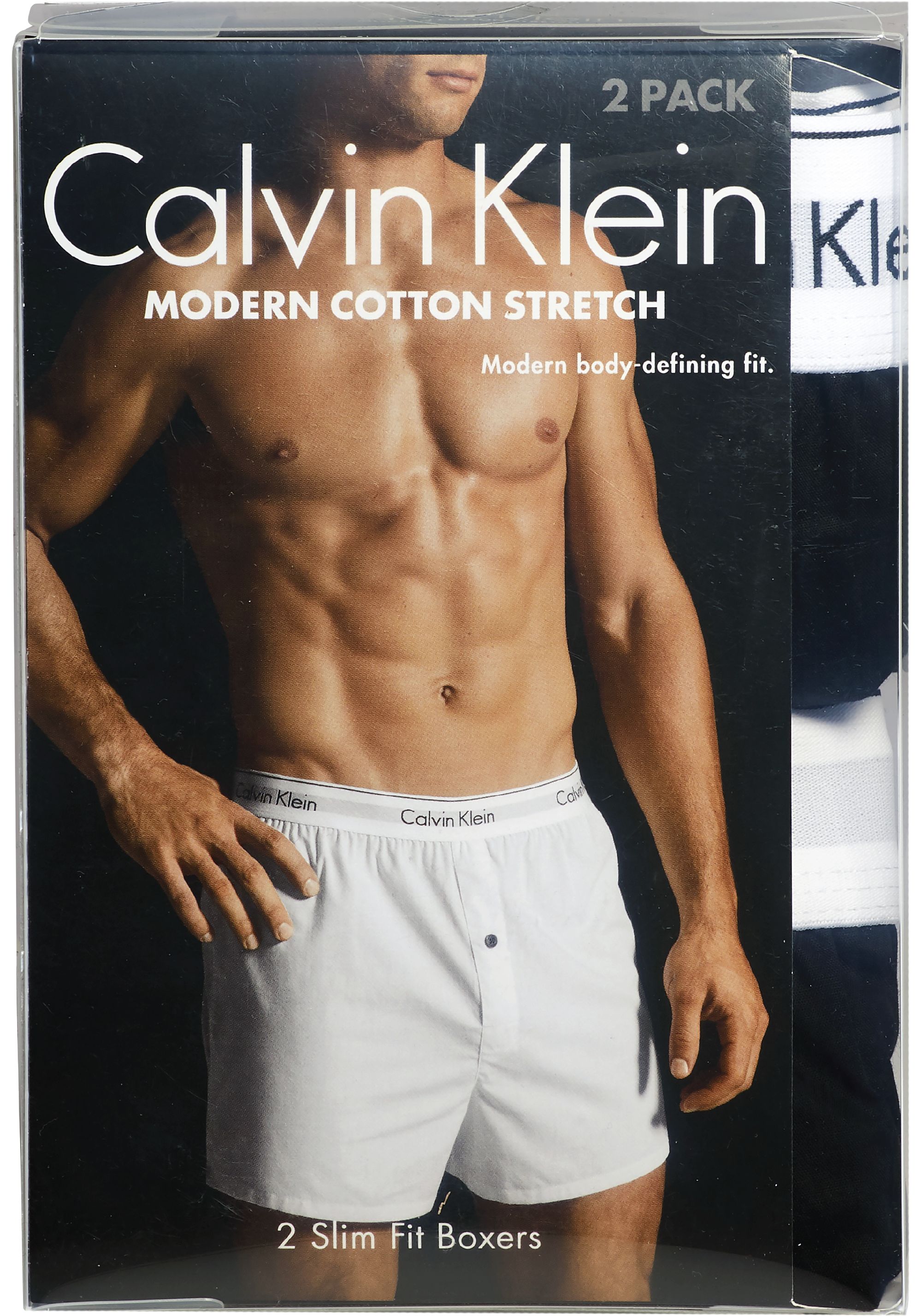 Calvin Klein Woven Boxers (2-pack), heren boxers wijd katoen, zwart