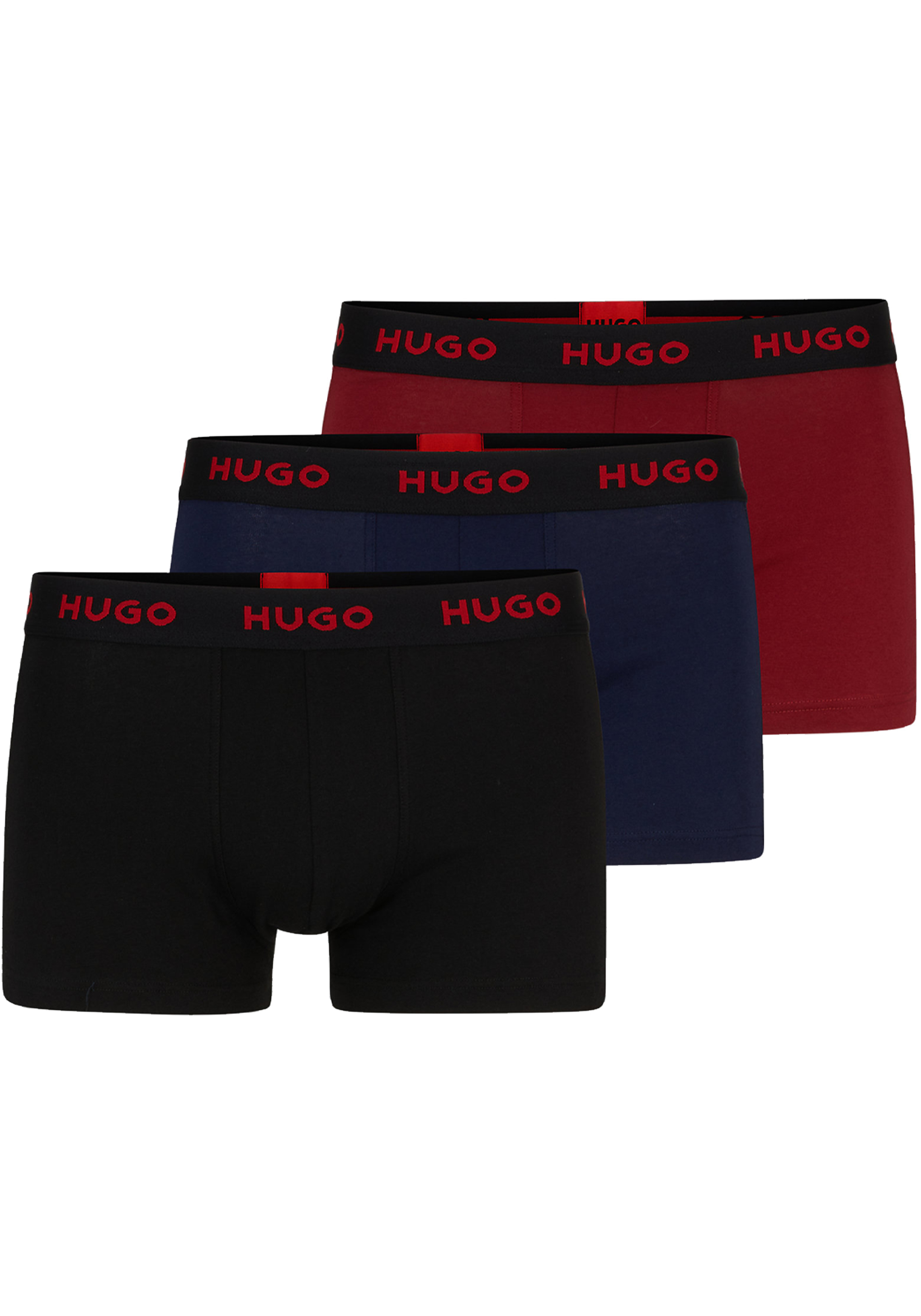 HUGO trunks (3-pack), heren boxers kort, navy blauw