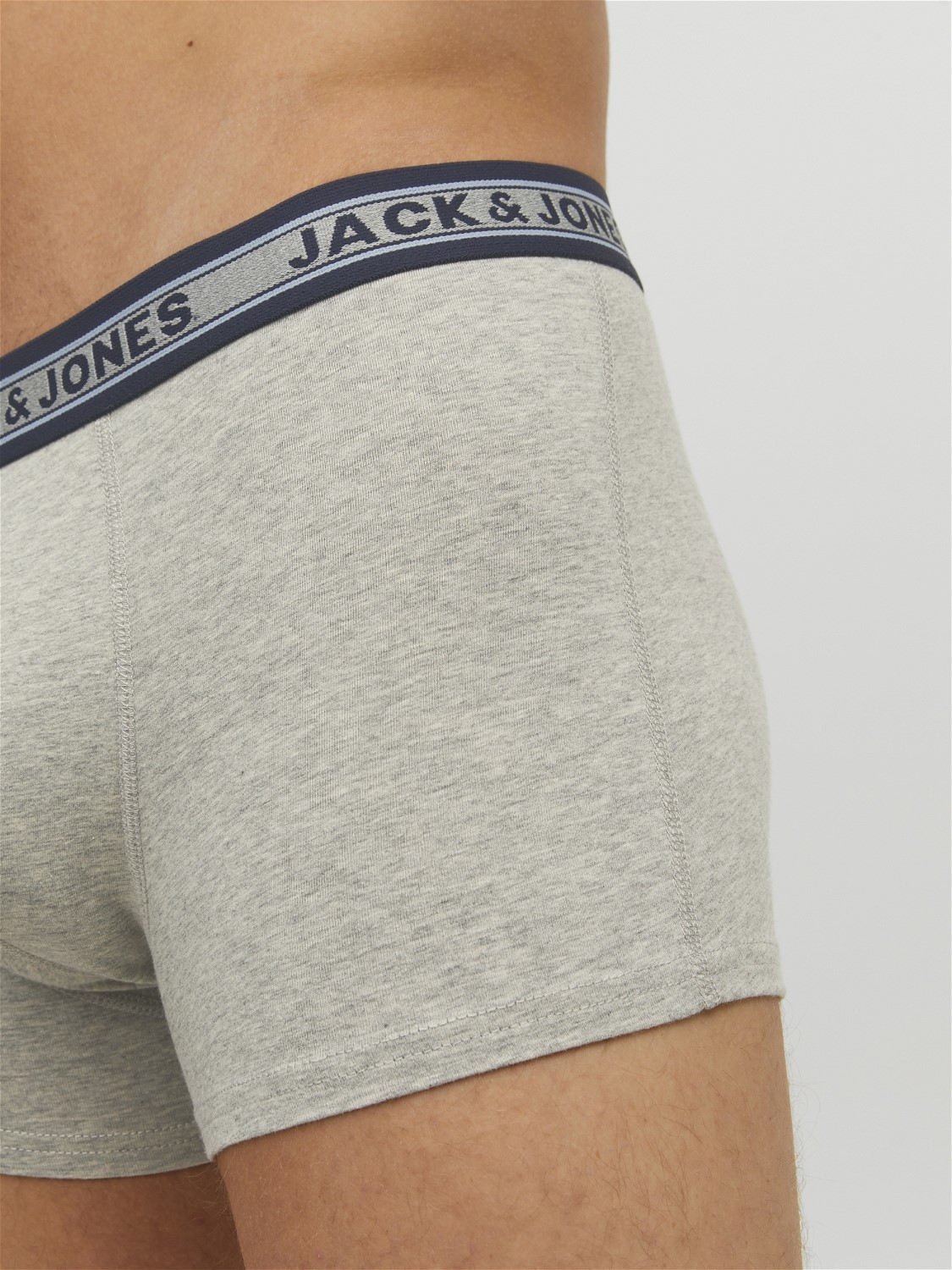 JACK & JONES Jacoliver trunks (5-pack), heren boxers normale lengte, zwart, groen, grijs, donkerrood en blauw