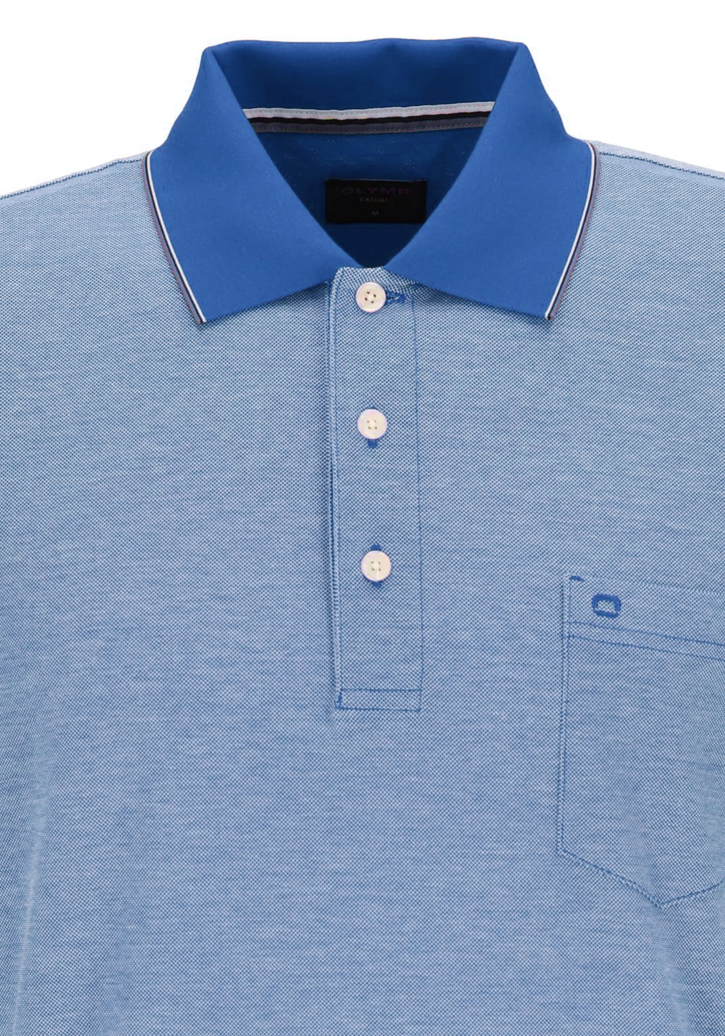 OLYMP Polo Casual, modern fit polo, blauw