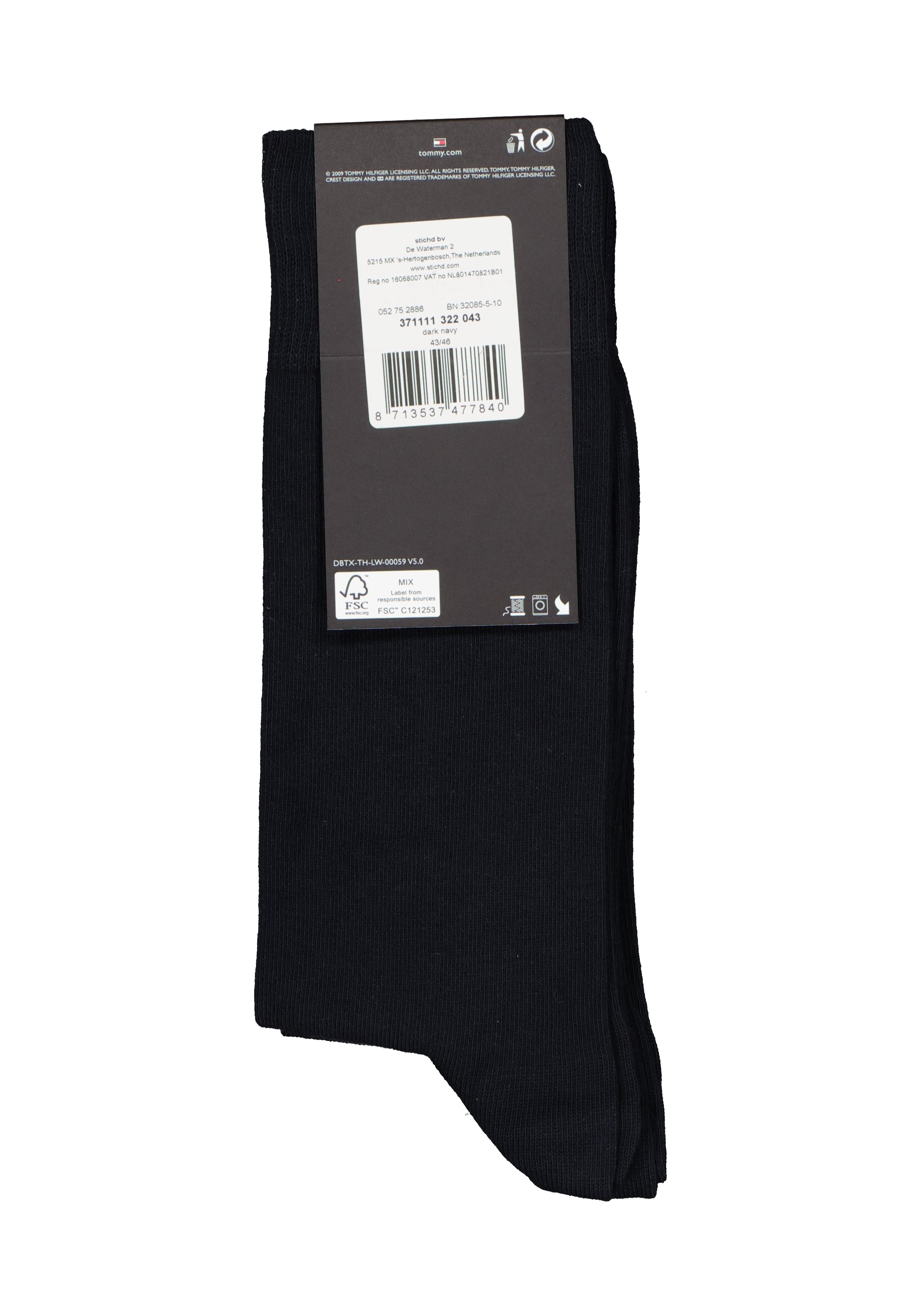 Tommy Hilfiger Classic Socks (2-pack), herensokken katoen, donkerblauw