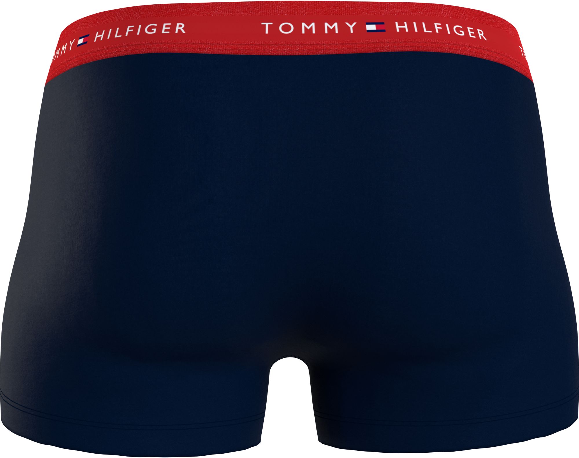 Tommy Hilfiger trunk (5-pack), heren boxers normale lengte, blauw met gekleurde tailleband