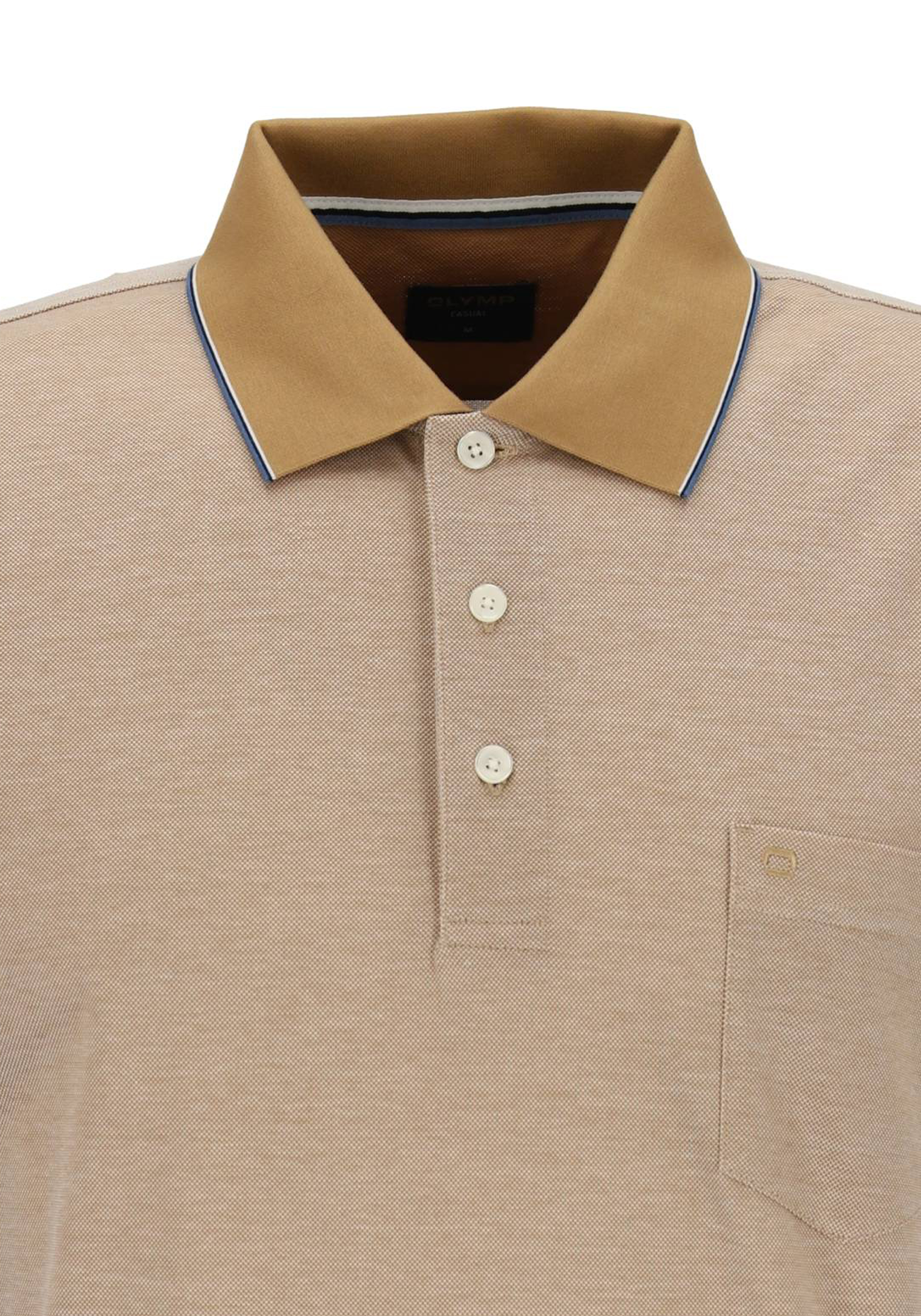 OLYMP Polo Casual, modern fit polo, caramel