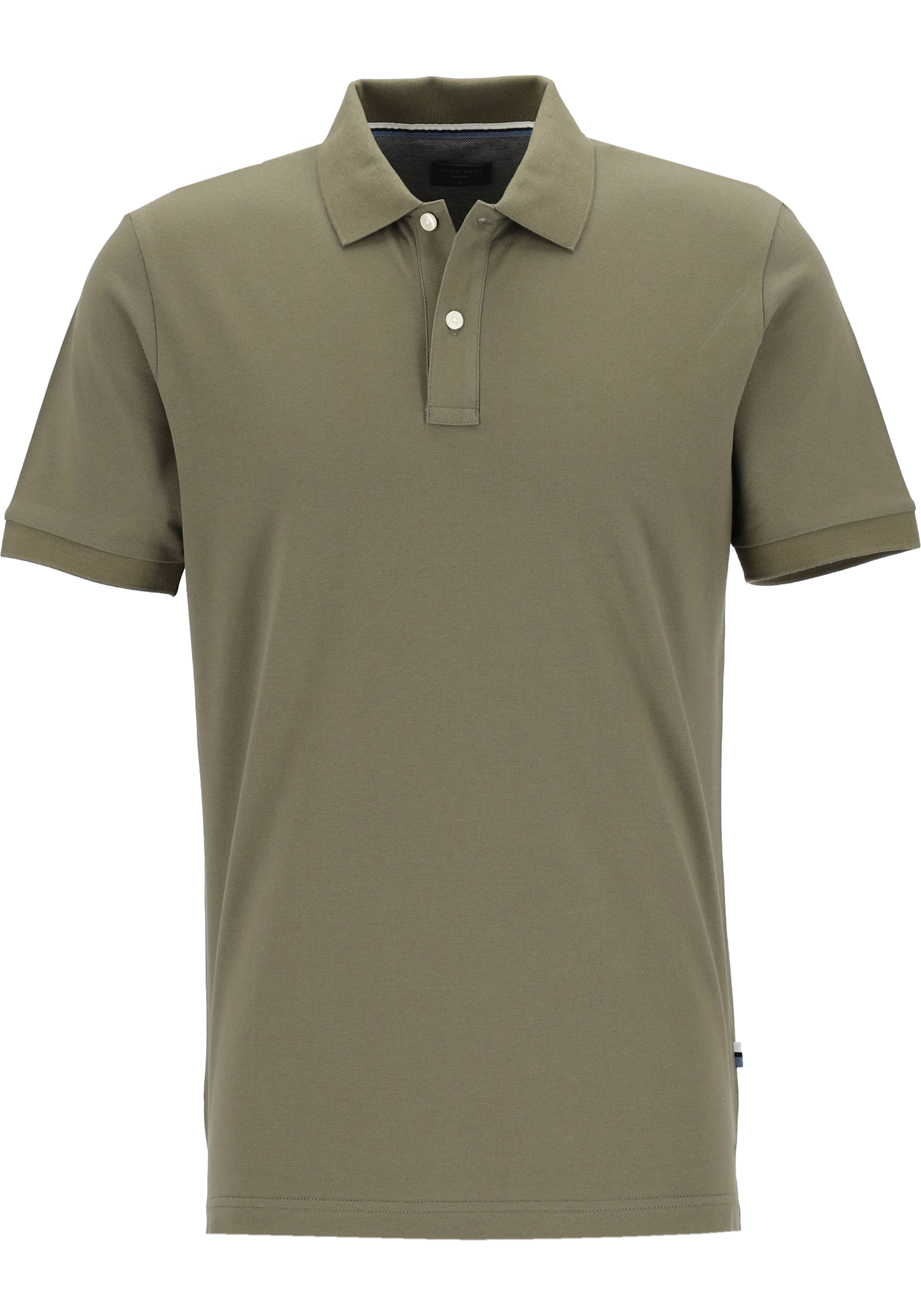 OLYMP Polo Casual, modern fit polo, olijfgroen