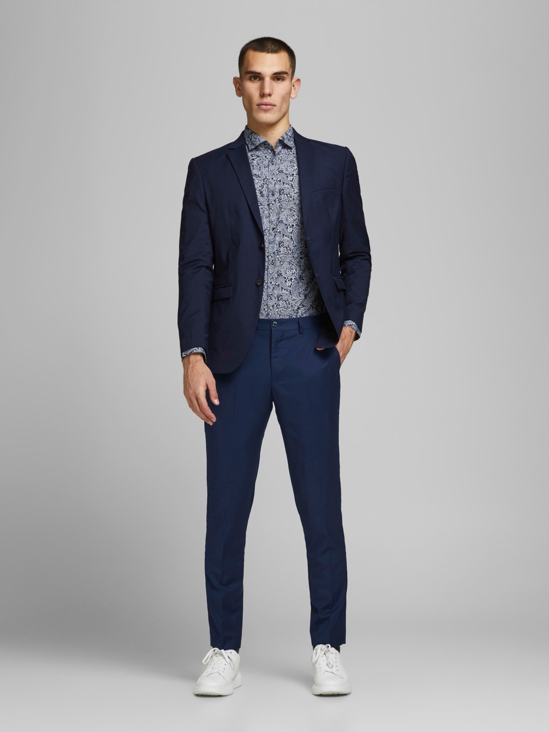 JACK & JONES Franco Trouser slim fit, heren pantalon, donkerblauw