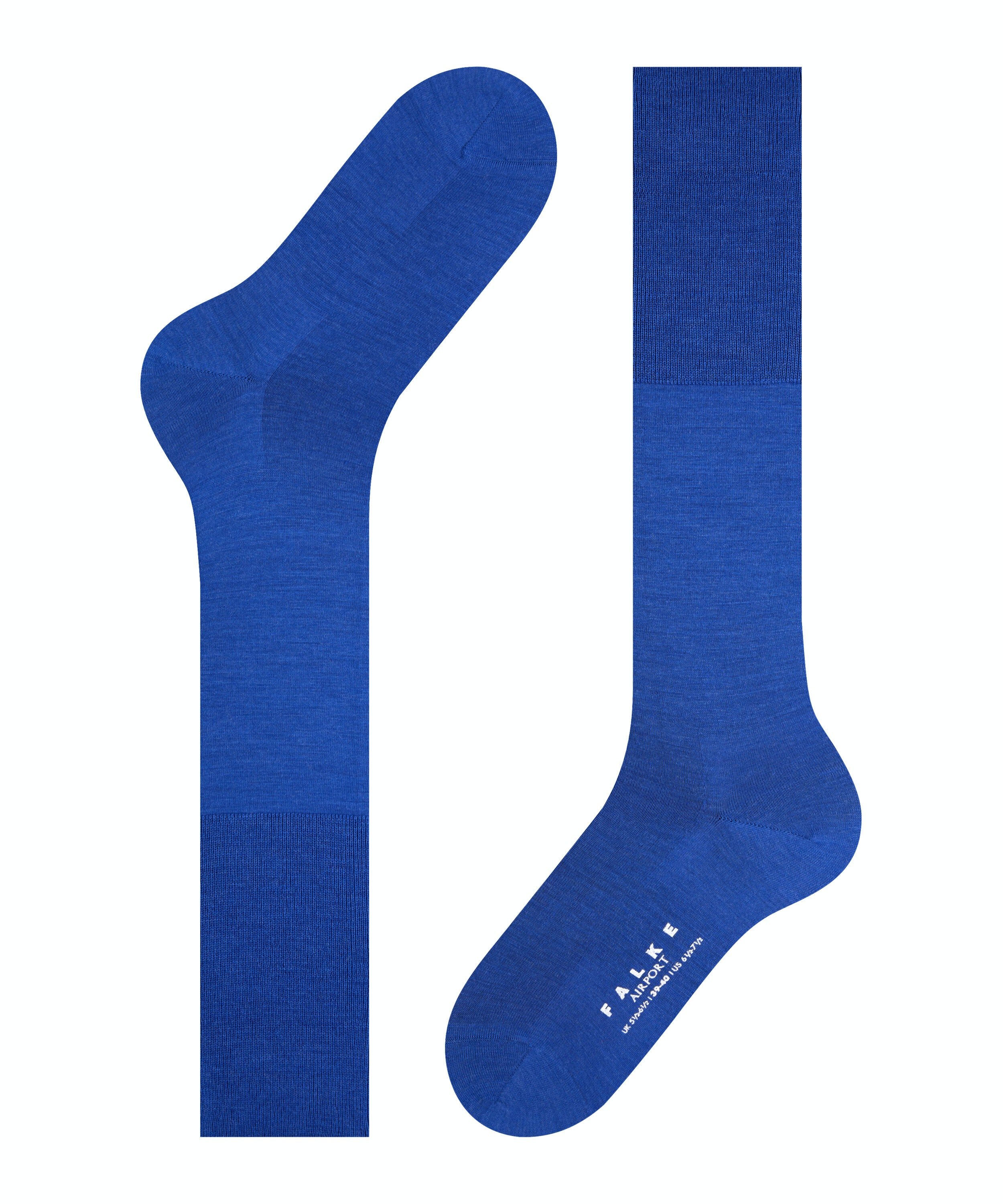 FALKE Airport heren kniekousen, blauw (sapphire)