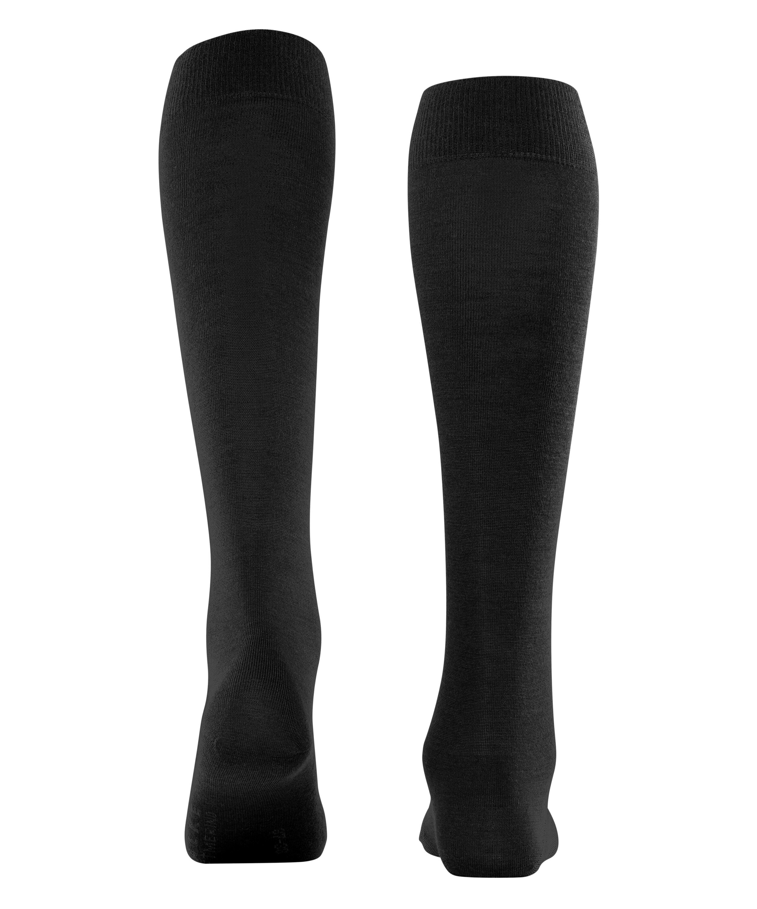 FALKE Softmerino dames kniekousen, zwart (black)