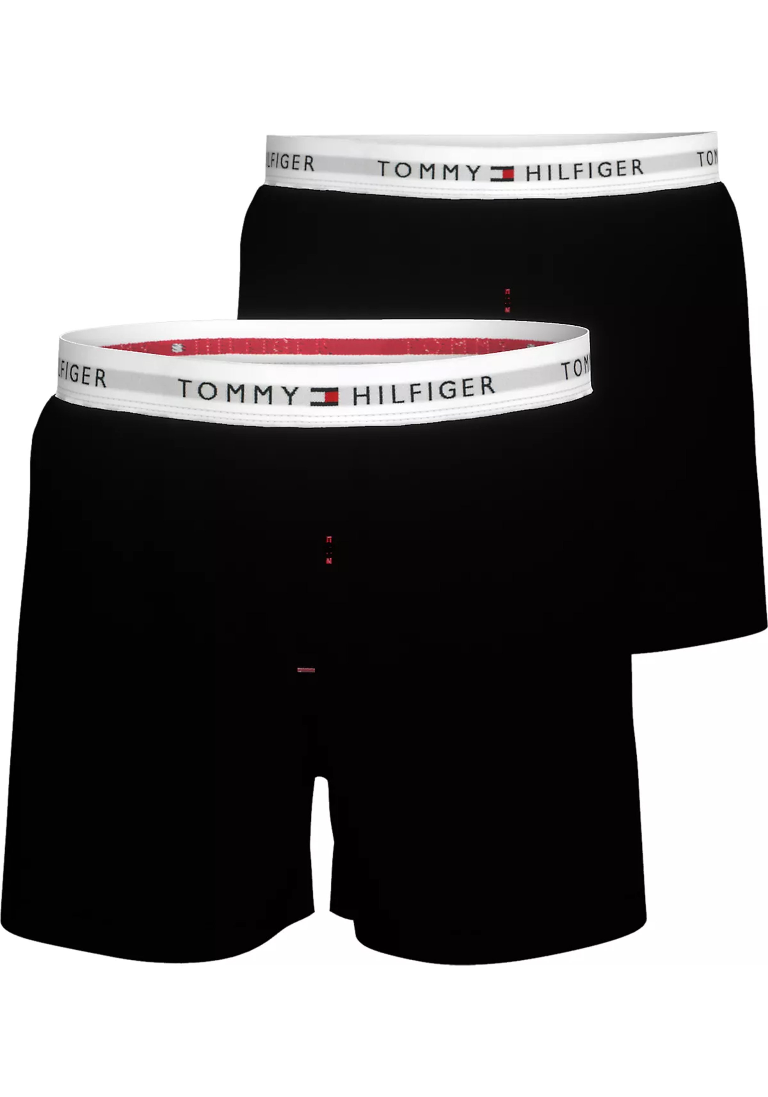 Tommy Hilfiger woven boxer (2-pack), heren boxers wijd katoen, zwart