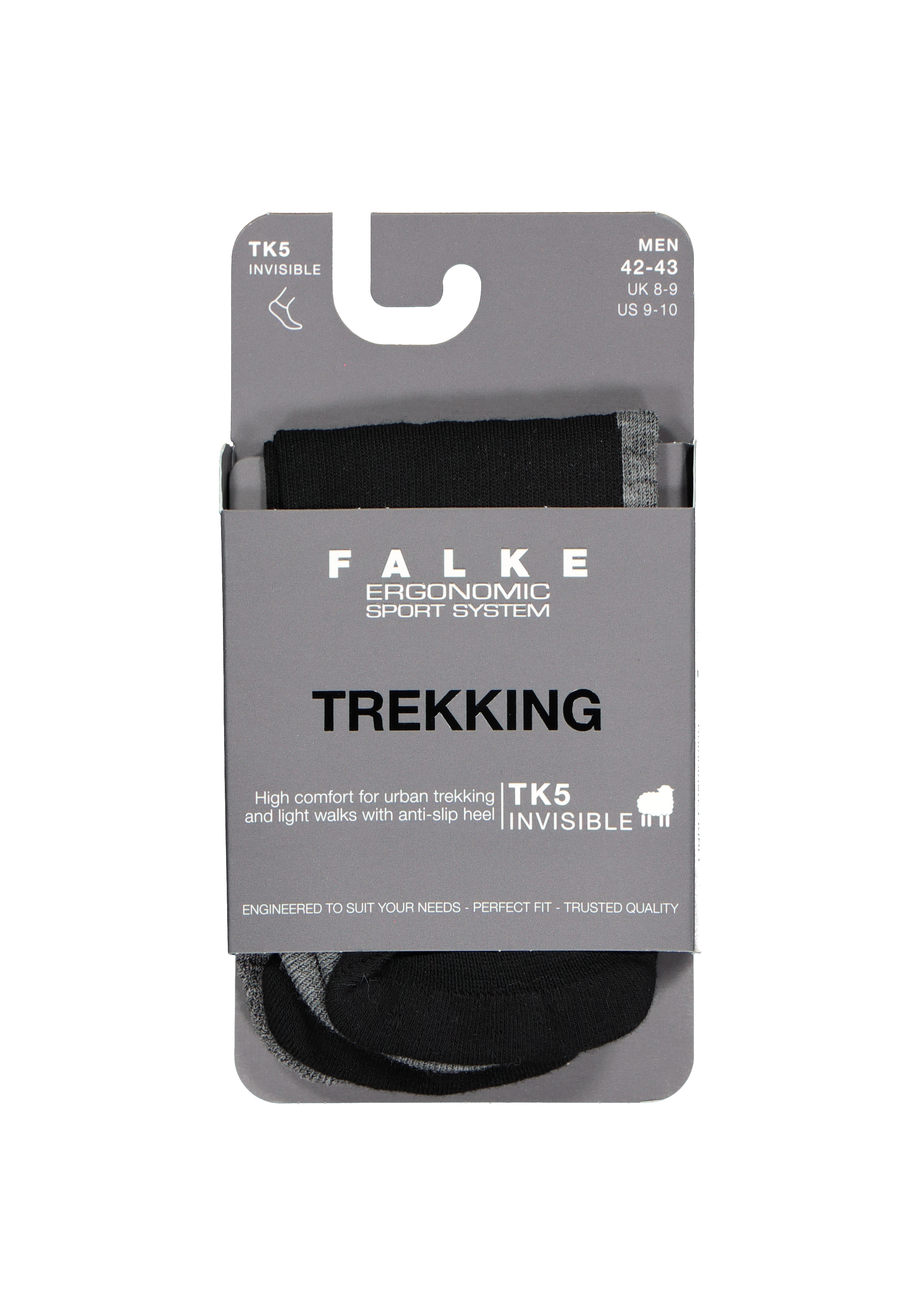 FALKE TK5 invisible heren  wandelsokken, zwart (black-mix)