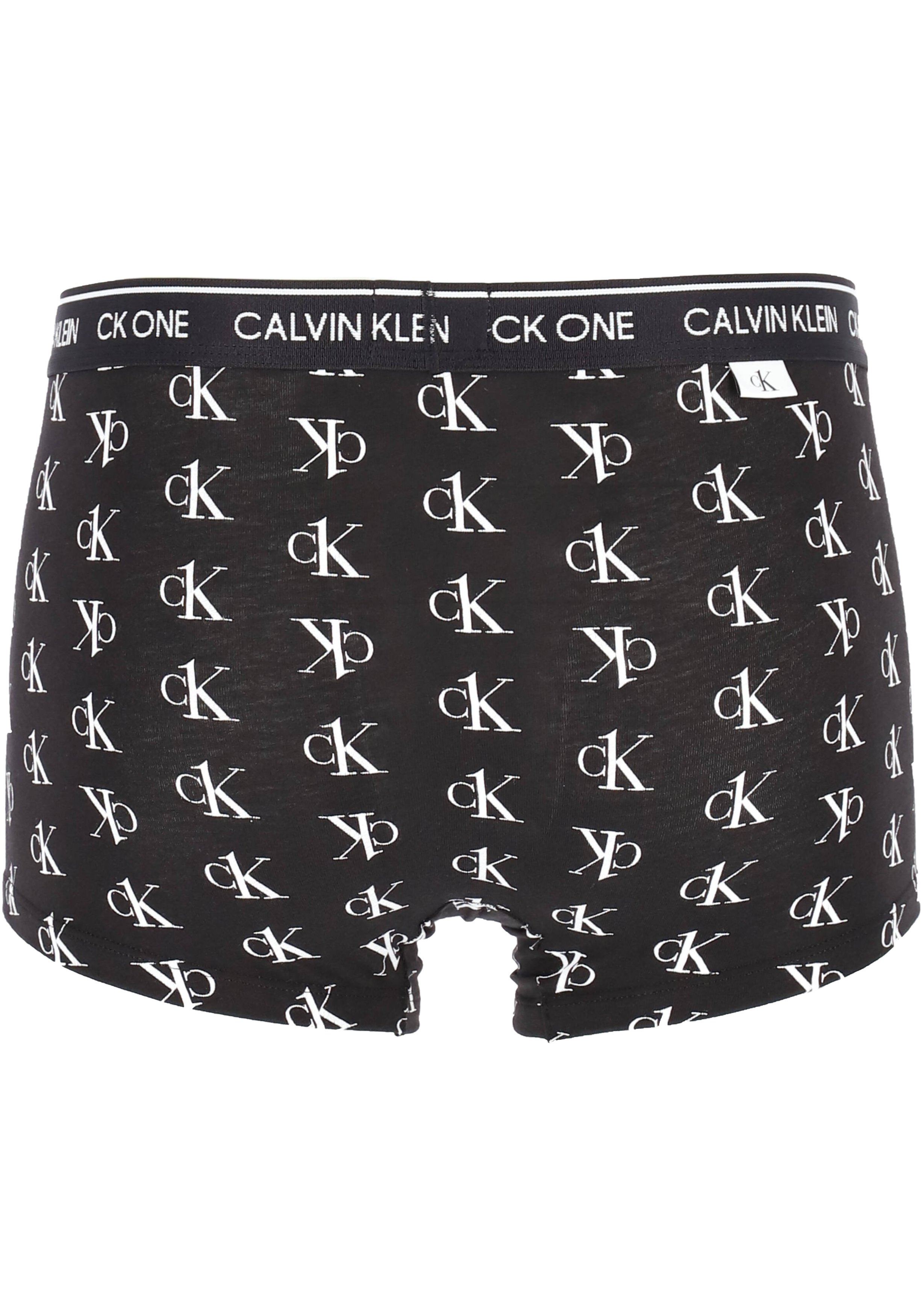 Calvin Klein CK ONE Cotton trunk (1-pack), heren boxer normale lengte, zwart met logo print