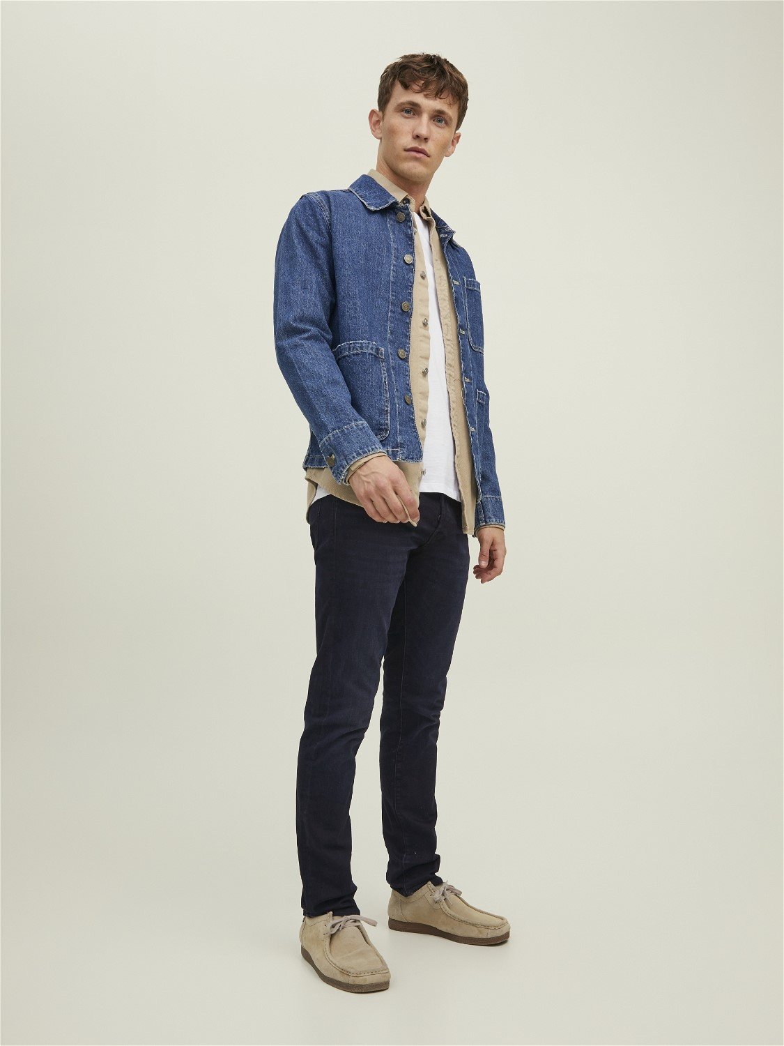 JACK & JONES Glenn Icon loose fit, heren jeans, denimblauw