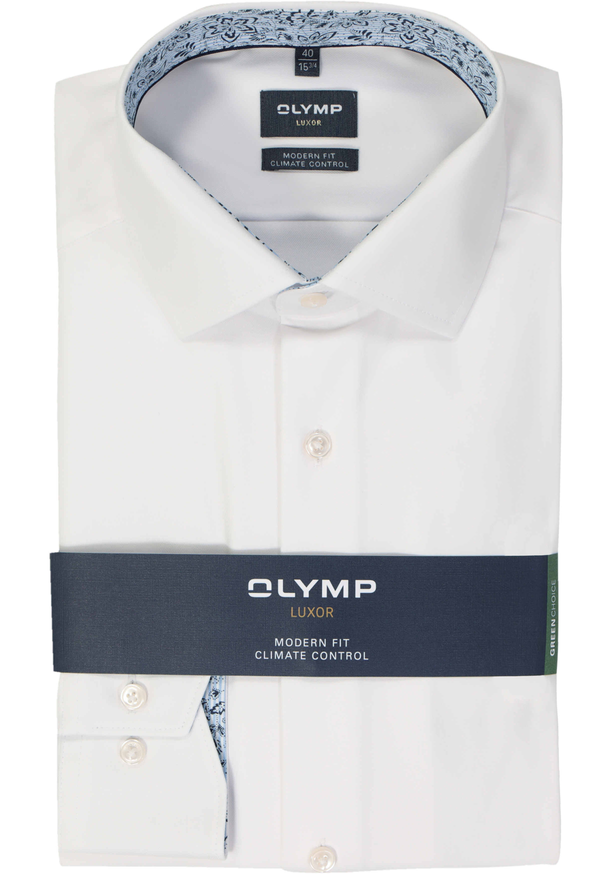 OLYMP 24/7 modern fit overhemd, twill, wit