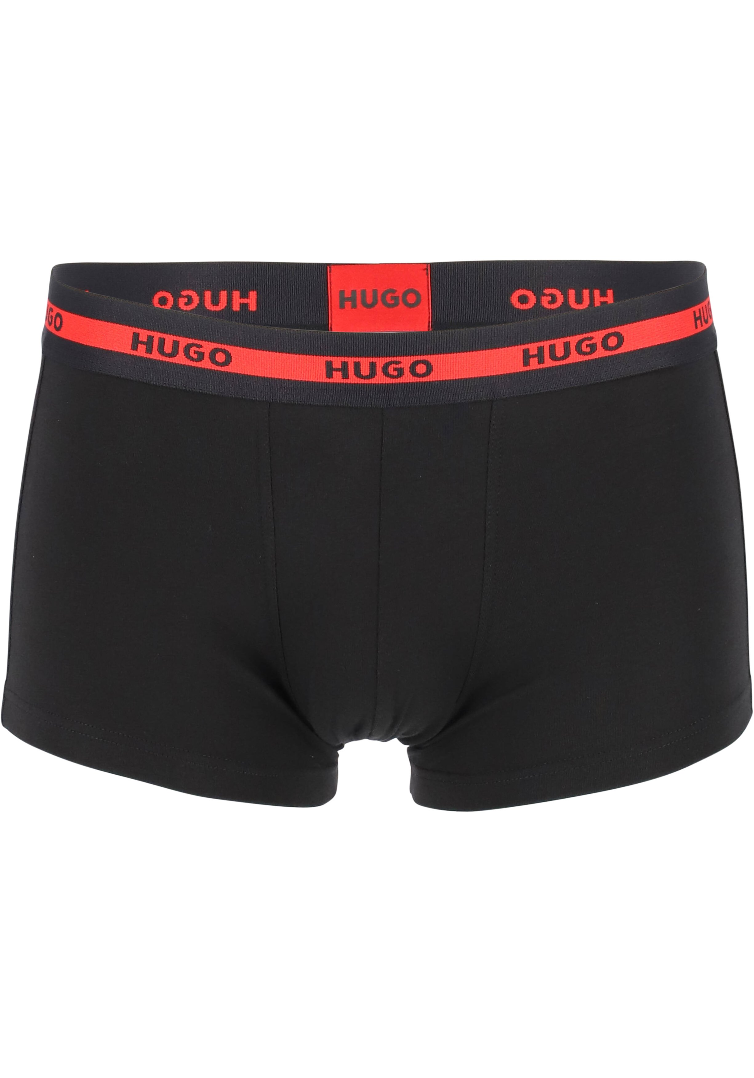 HUGO trunks (2-pack), heren boxers kort, rood, zwart