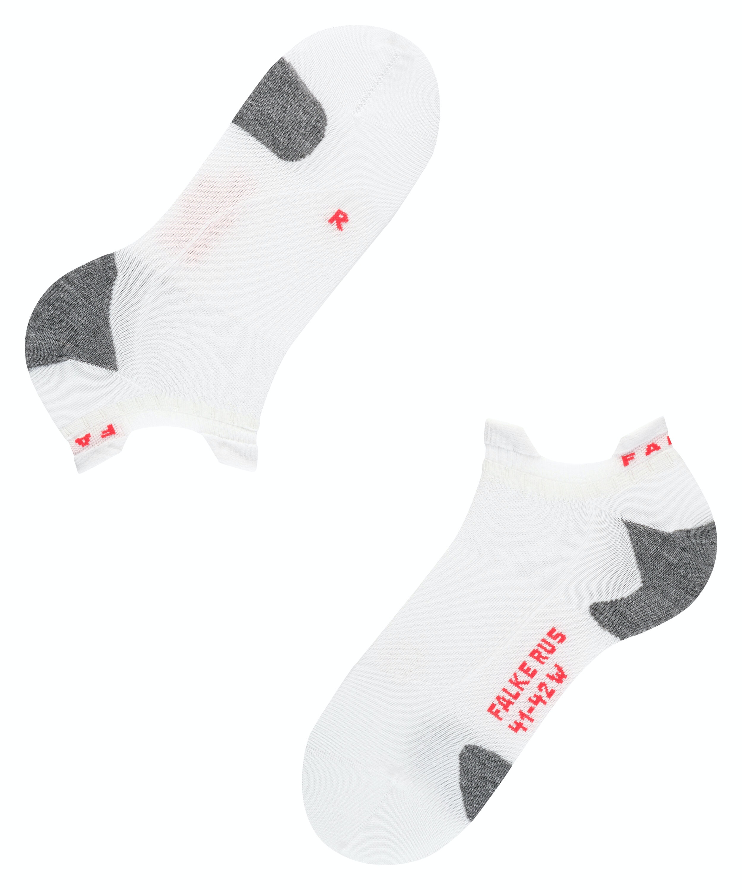 FALKE RU5 Race Invisible dames running kousenvoetjes, wit (white-mix)