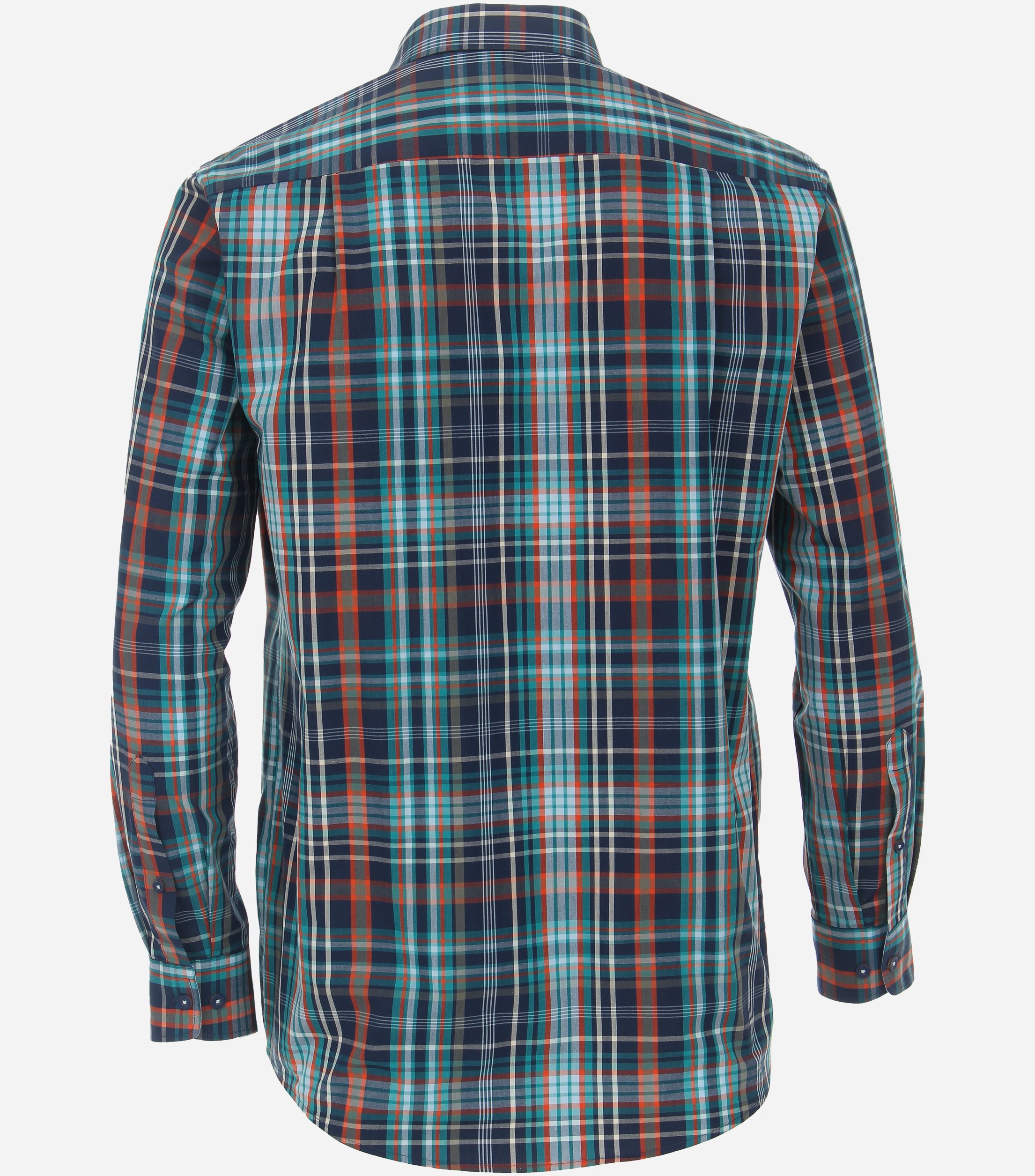 Redmond modern fit overhemd, popeline, blauw geruit