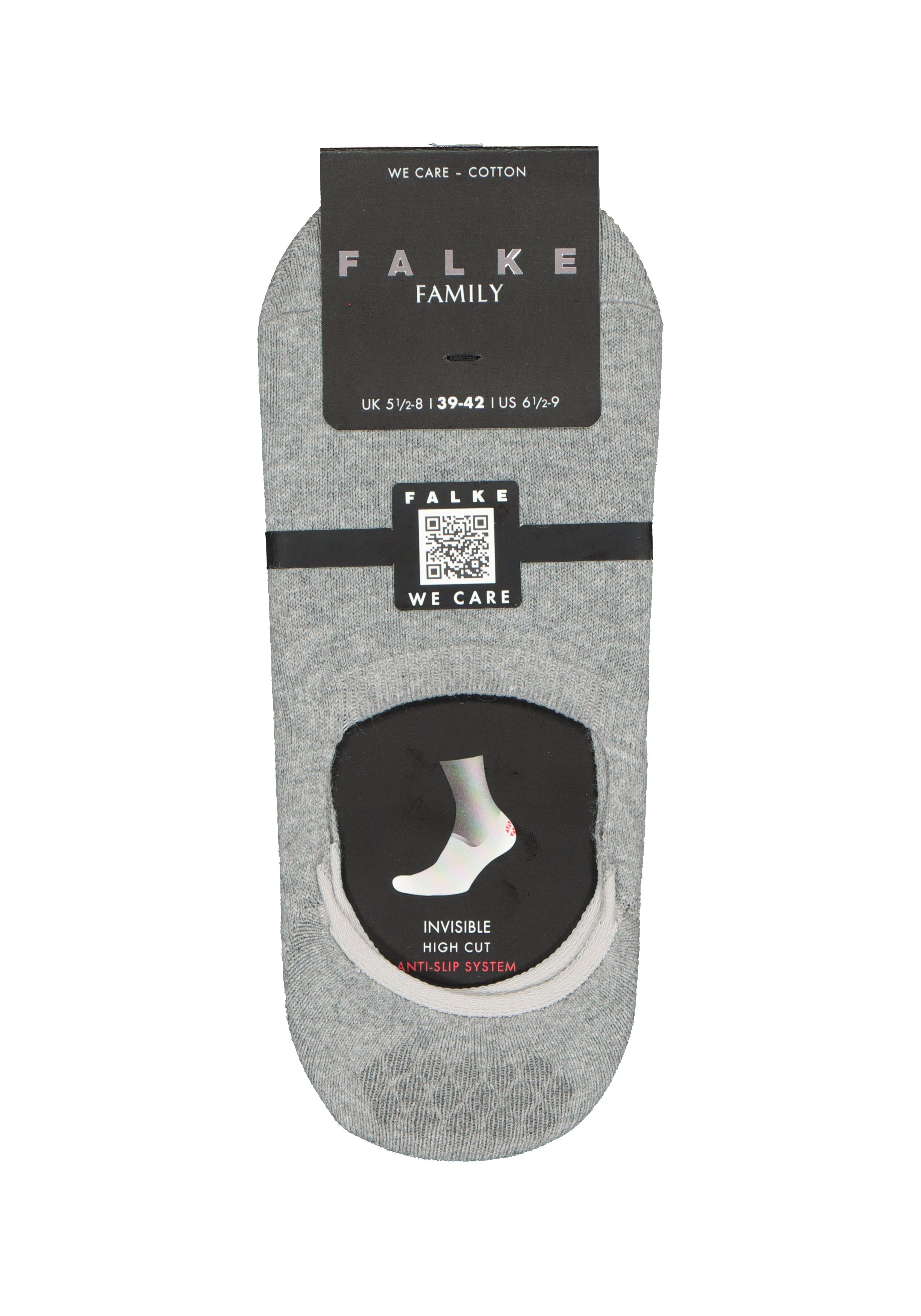 FALKE Family heren invisible sokken, lichtgrijs (light grey melange)