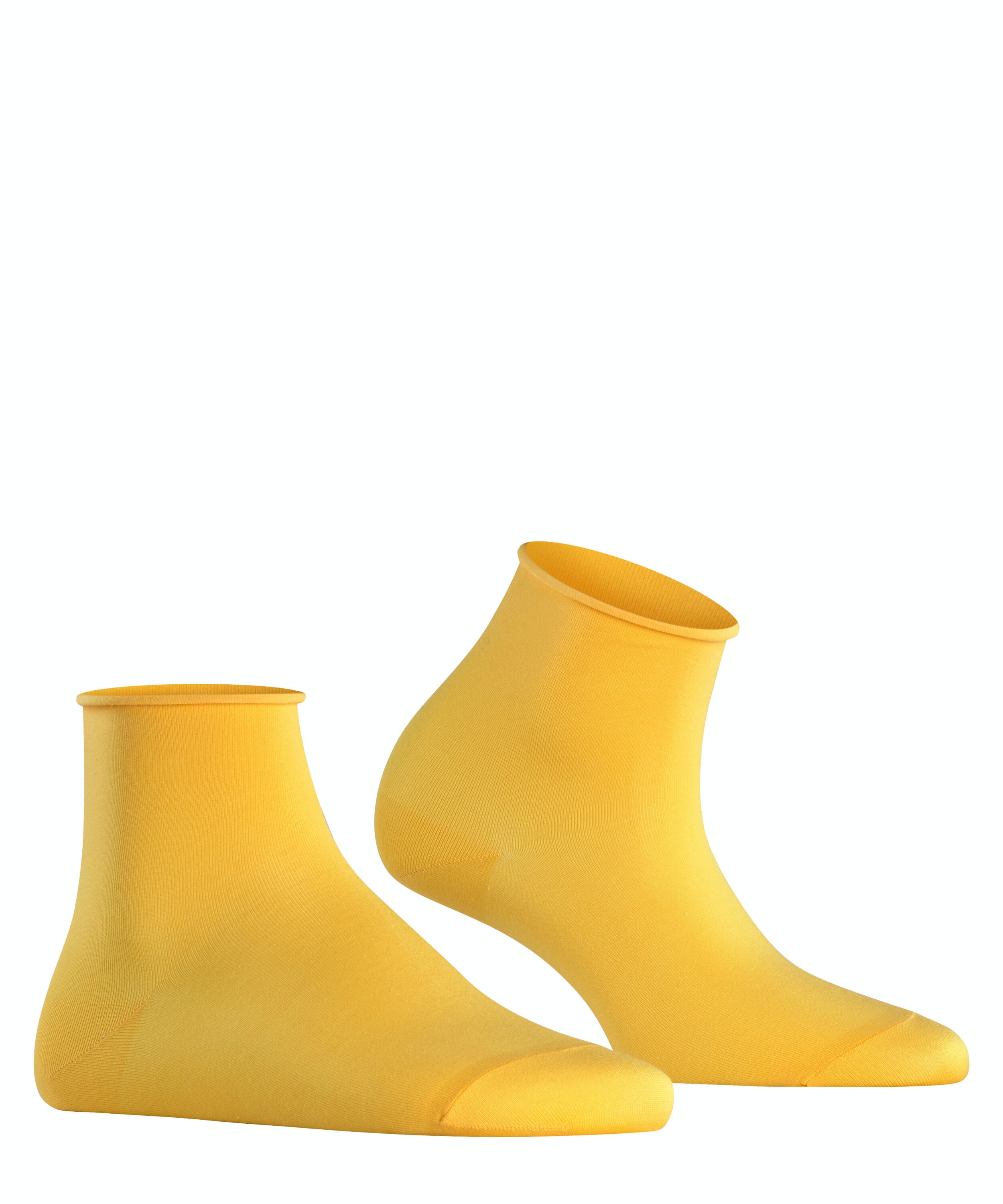 FALKE Cotton Touch damessokken kort, geel (mustard)